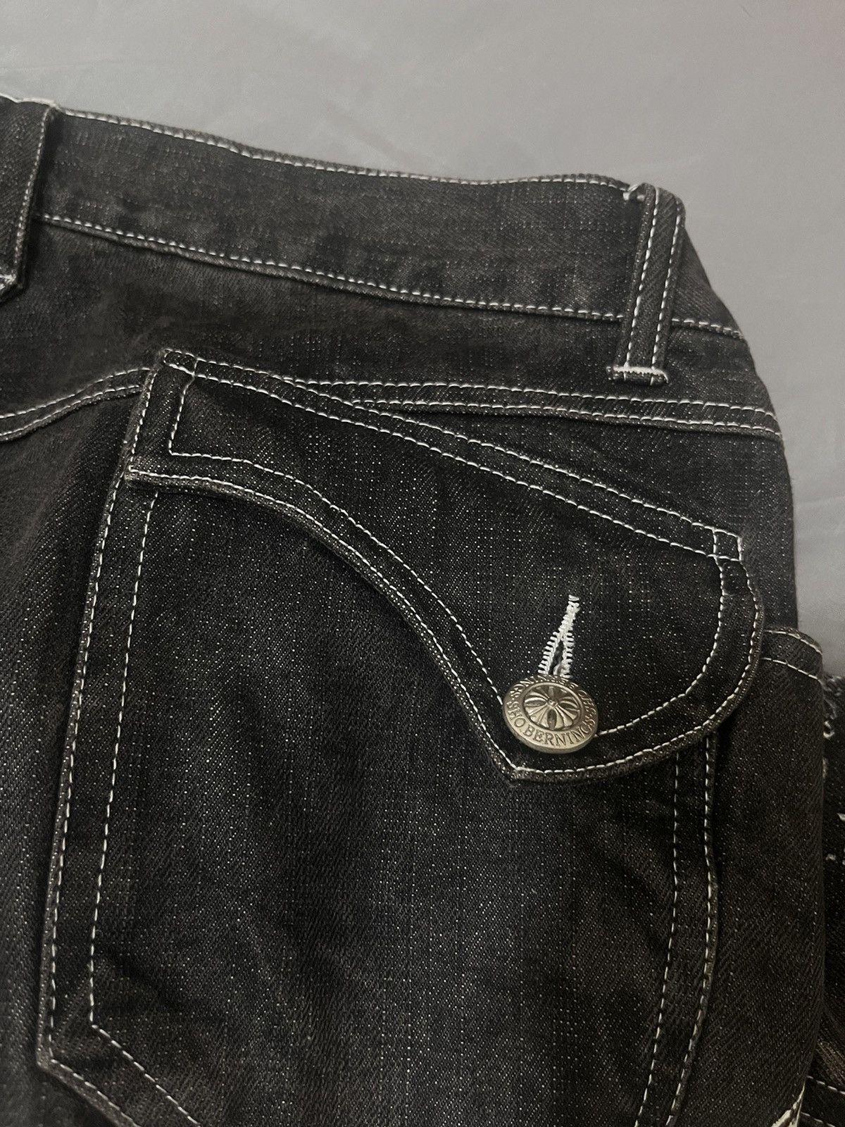 BERNINGS SHO 2000s Berning Sho Avant-Garde Flared Jeans Size US 32 / EU 48 - 10 Thumbnail