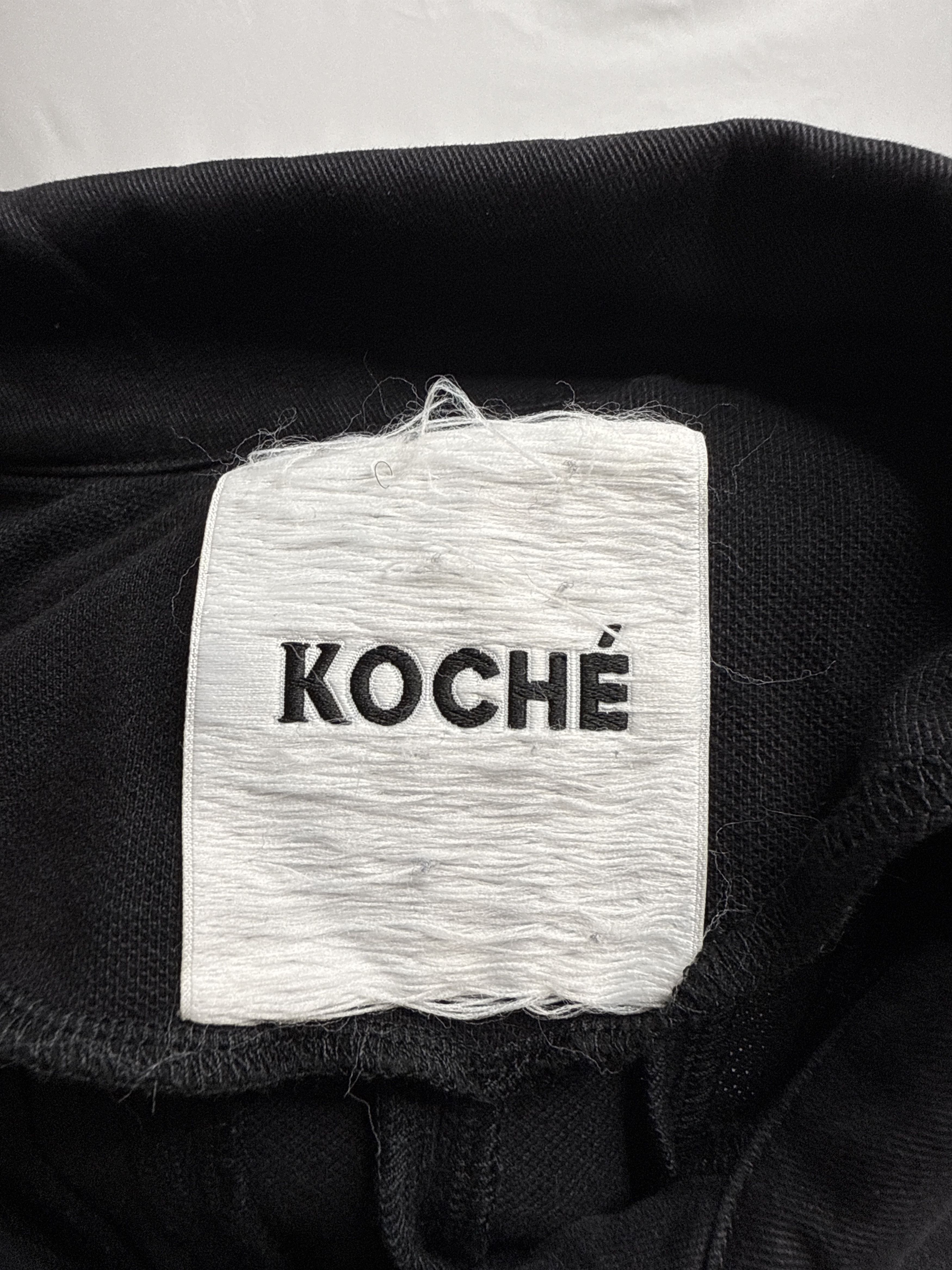 Other Koché Black Knit Polo Shirt Midi Dress Size S / US 4 / IT 40 - 4 Thumbnail