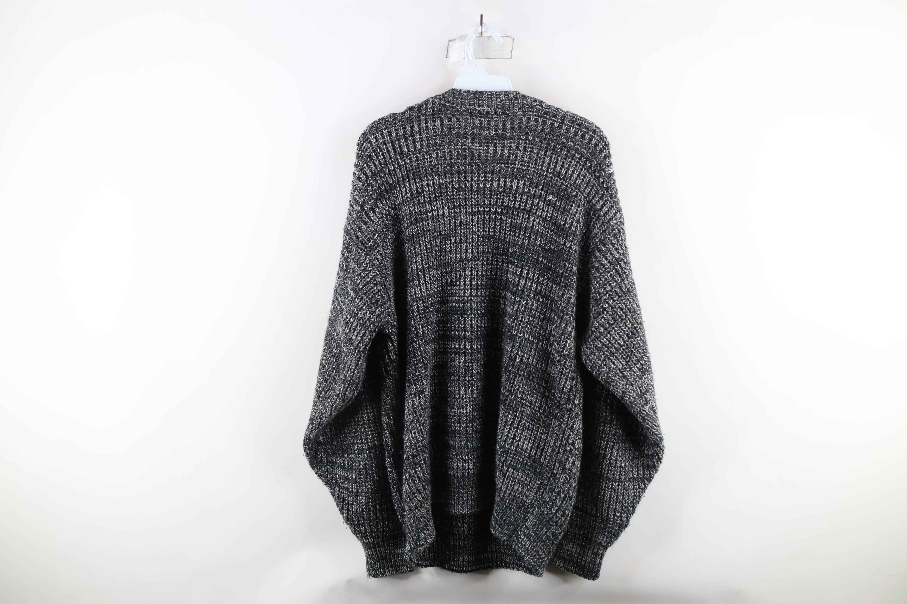 Vintage Vintage 90s Streetwear Ribbed Knit Sweater Heather Gray Size US XL / EU 56 / 4 - 6 Thumbnail