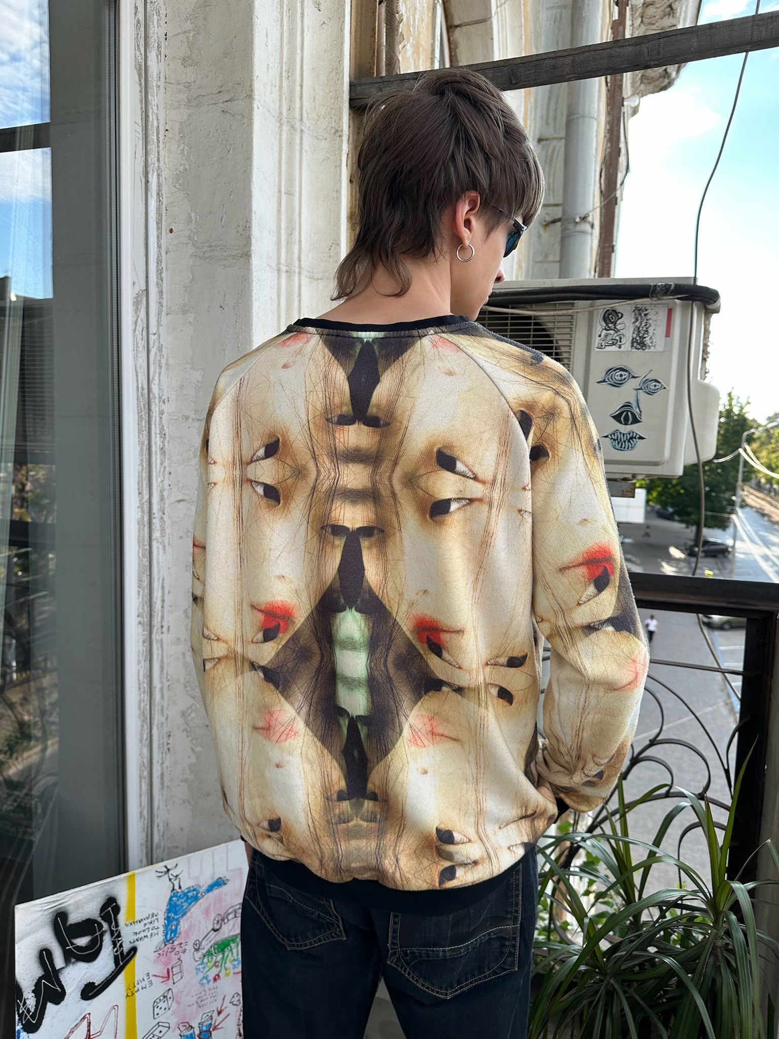 Designer Acid art sweatshirt pour hommes Size US M / EU 48-50 / 2 - 6 Thumbnail