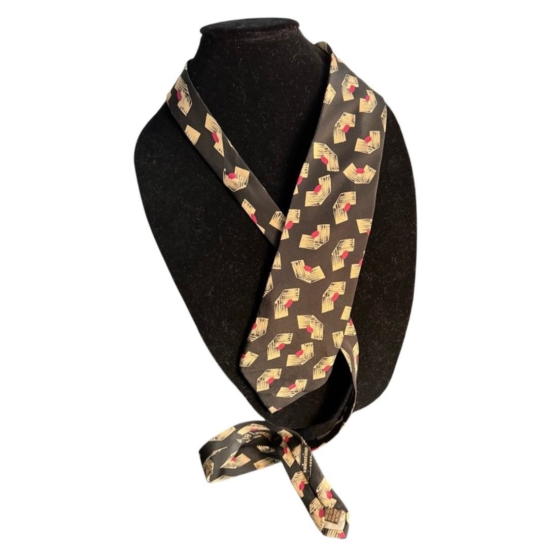 Valentino Valentino Cravatte Vintage Hand Made Silk Tie EUC Size ONE SIZE - 1 Thumbnail