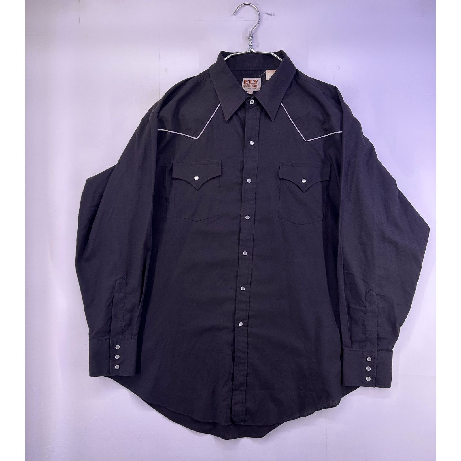 & Other Stories Ely Cattleman Black Long Sleeve White Piping Pearl Snaps 2XL Size US XXL / EU 58 / 5 - 1 Thumbnail