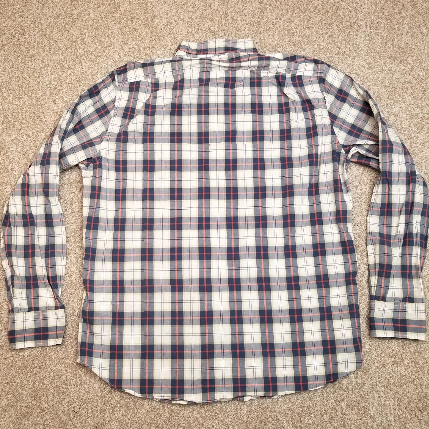 J.Crew J. Crew Shirt Mens Large Blue Check Flex Long Sleeve Cotton Blend Button Casual Size US L / EU 52-54 / 3 - 6 Thumbnail