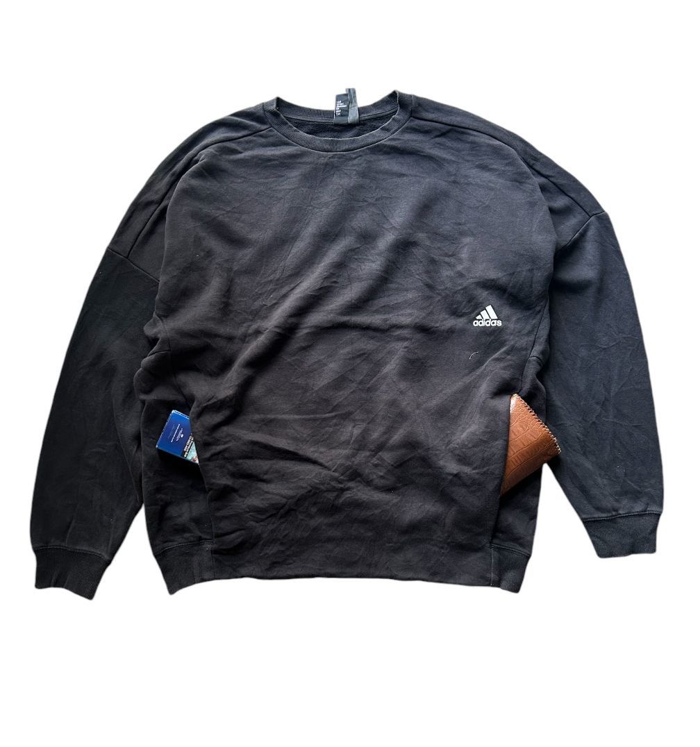 Adidas Vintage Adidas tripes three stripes baggy design sweater Size US XL / EU 56 / 4 - 3 Thumbnail