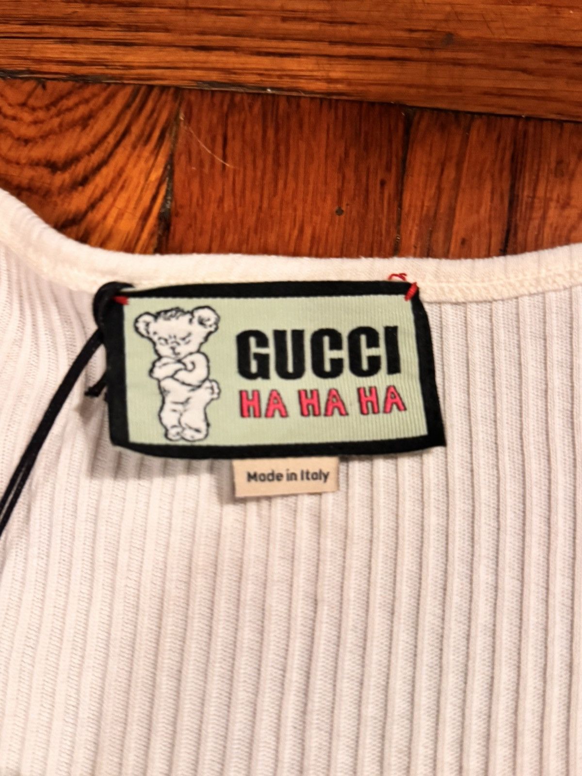 Gucci Gucci: Ha Ha Ha Tank Top, LRG Size US L / EU 52-54 / 3 - 4 Thumbnail