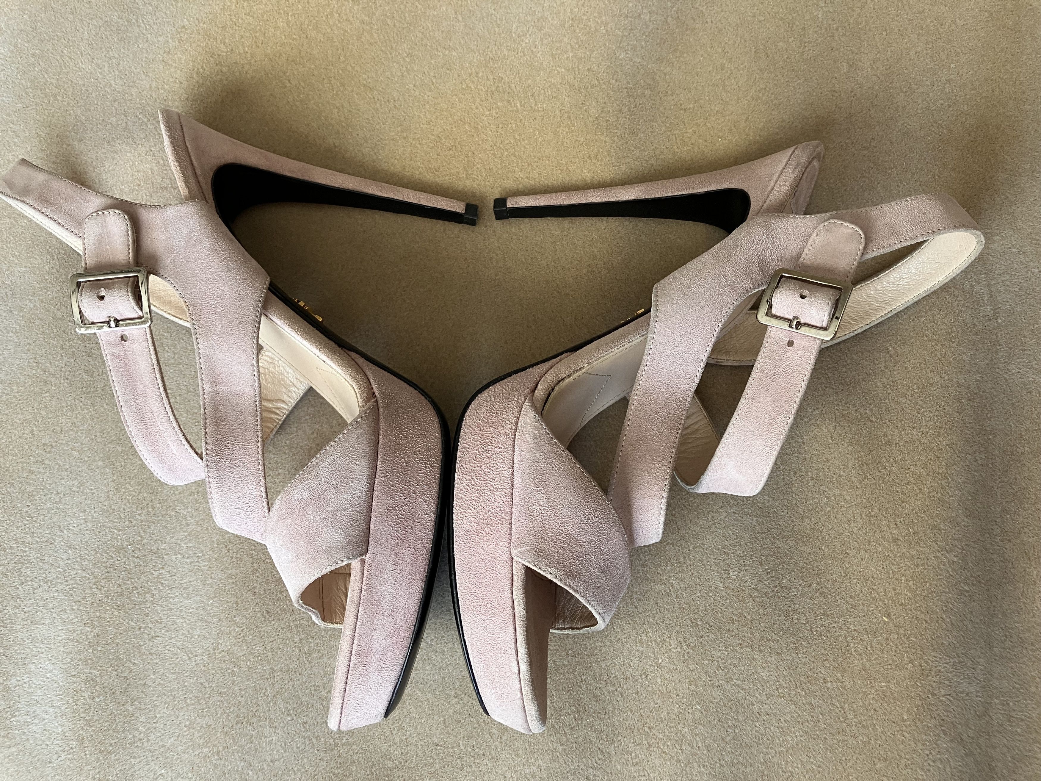 Prada Prada Blush Pink Suede Heeled Sandals - 40 Size US 10 / IT 40 - 6 Thumbnail