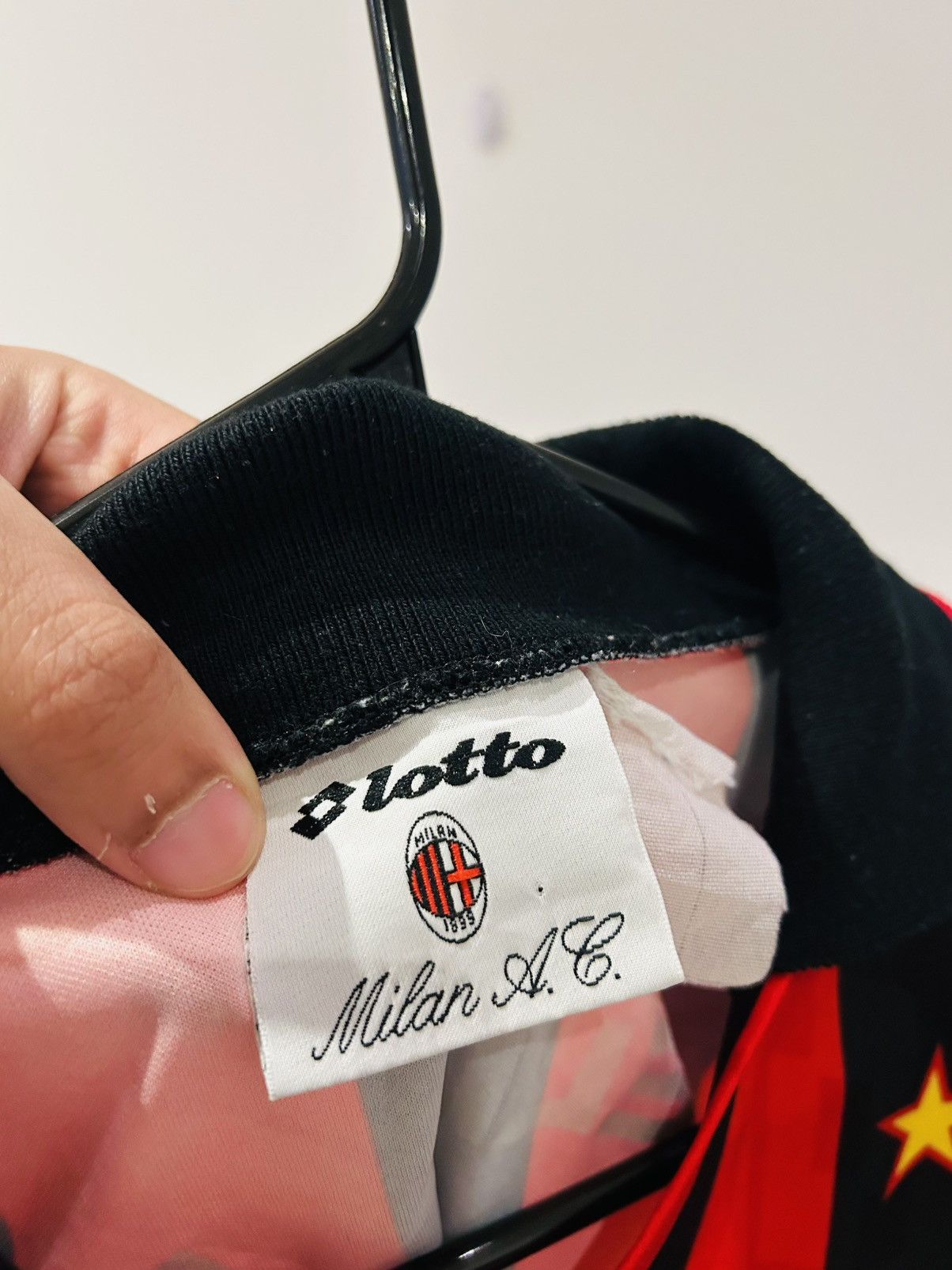 Lotto Sport × Vintage Ac milan 1994/95 home jersey Size US L / EU 52-54 / 3 - 3 Thumbnail