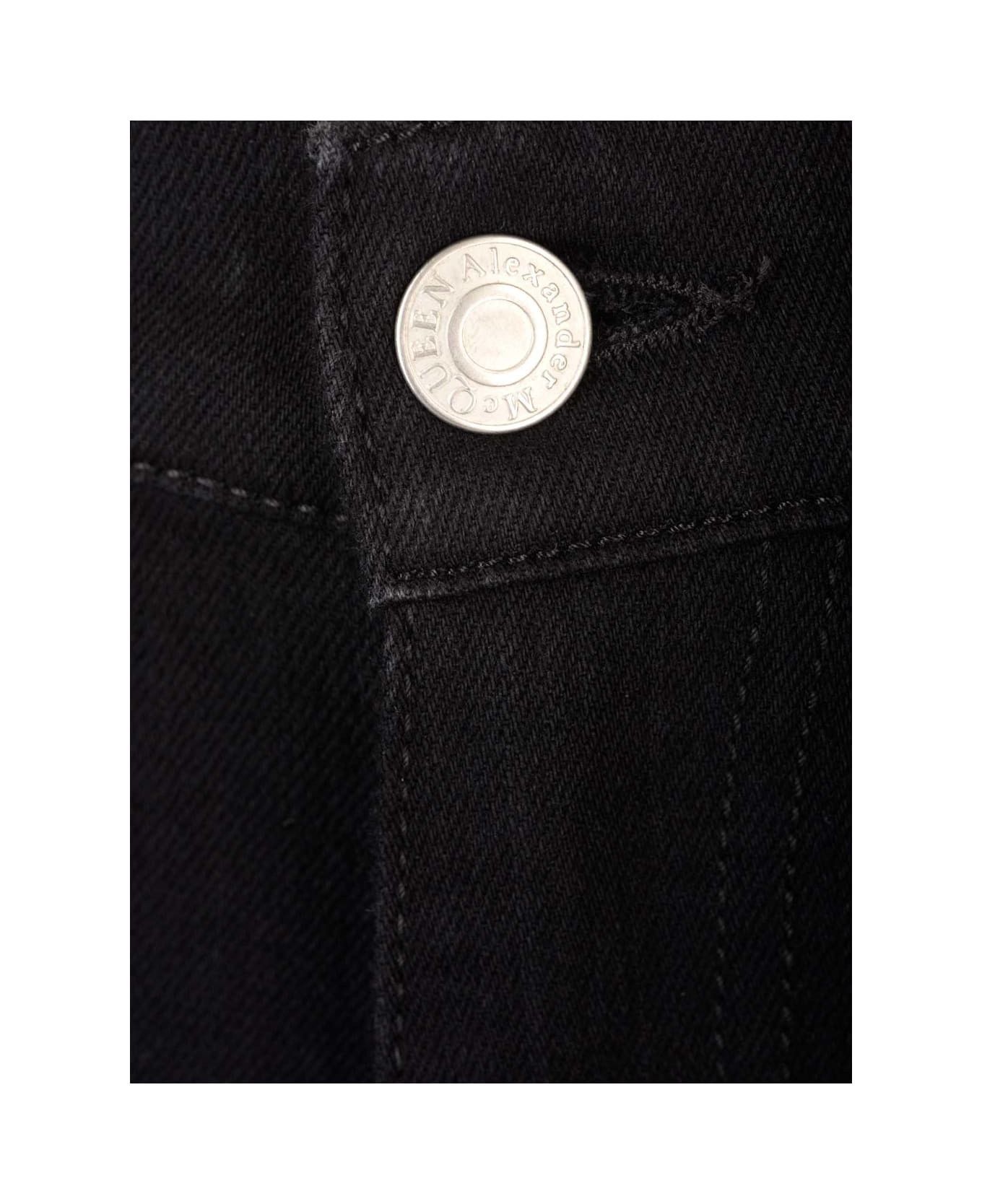 Alexander McQueen o1w1db10725 Graffiti EMB Jeans in Black Size US 30 / EU 46 - 4 Thumbnail