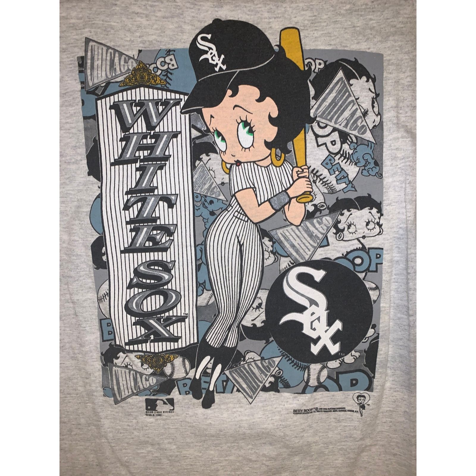 Changes × MLB × Vintage Vintage 1992 Betty Boop Chicago White Sox T-Shirt MLB Grey L Size US L / EU 52-54 / 3 - 2 Thumbnail