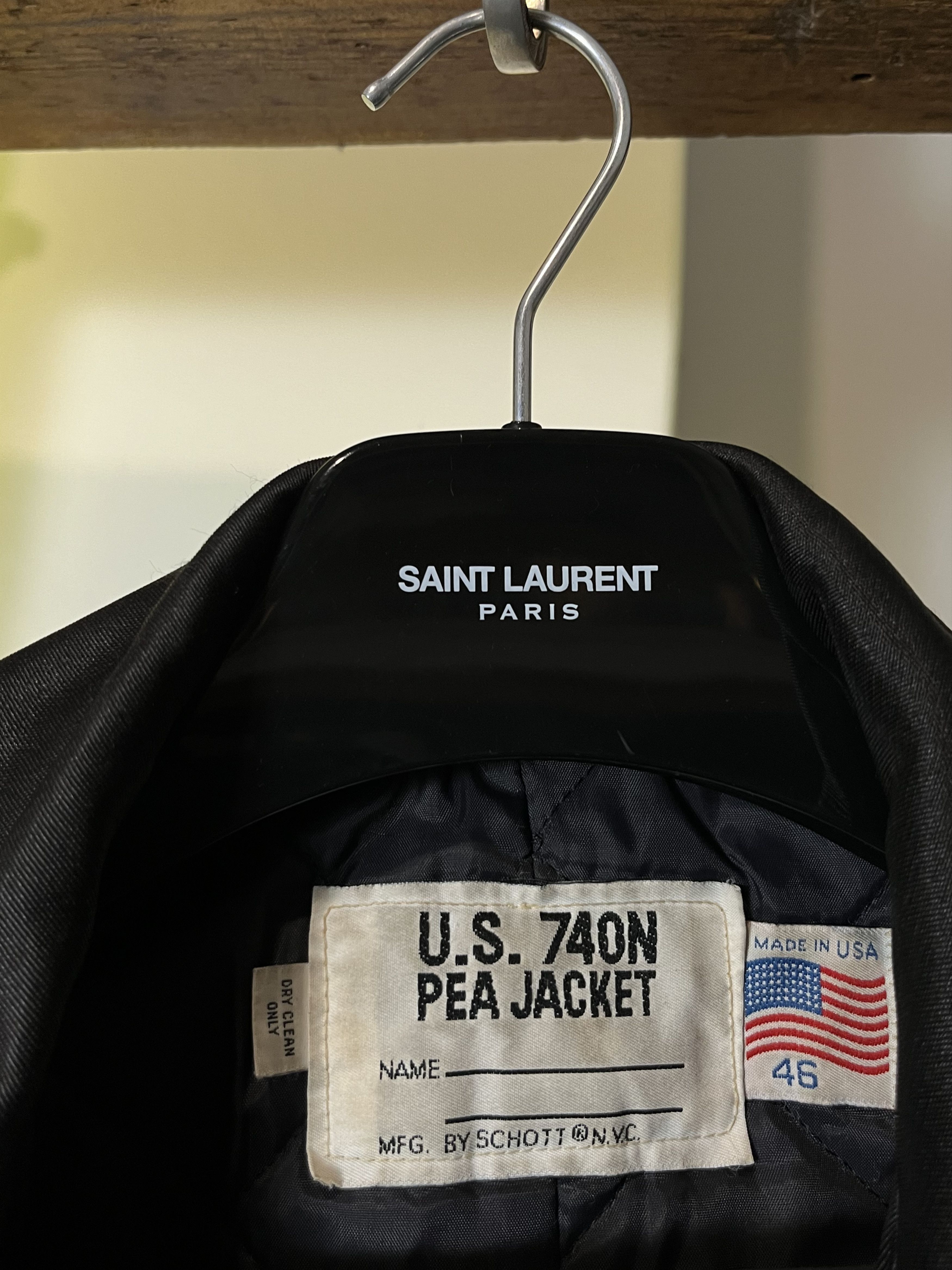 Schott × Vintage 90s Vintage U.S. 74ON Pea Double Breasted Jacket Made in USA Size US L / EU 52-54 / 3 - 4 Thumbnail