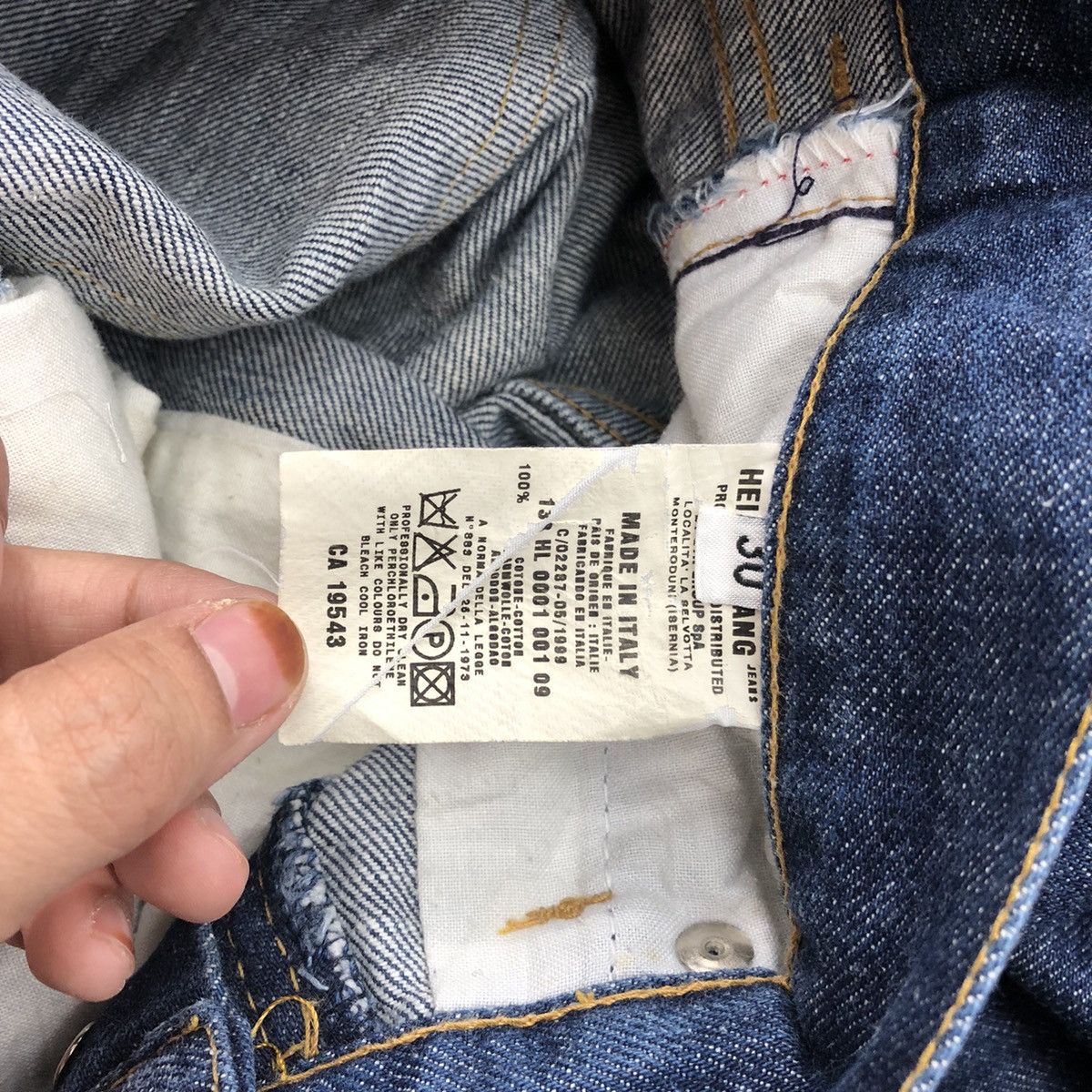 Helmut Lang Vintage Austrian Artist HELMUT LANG Classic Raw Denim Jeans Size US 30 / EU 46 - 8 Thumbnail
