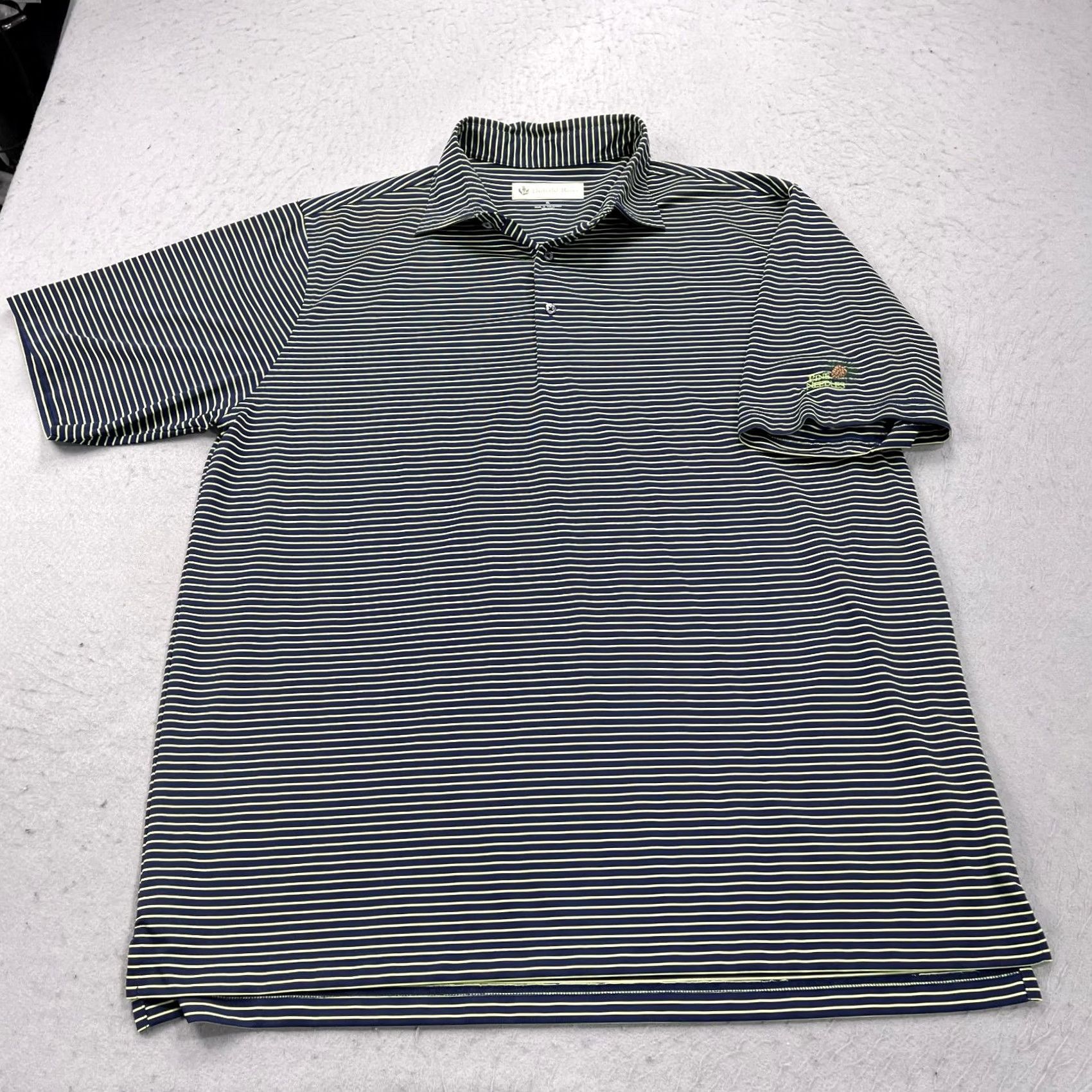 Needles Donald Ross Polo Shirt Mens XL Blue Striped Performance Golf Shirt Size US XL / EU 56 / 4 - 2 Thumbnail