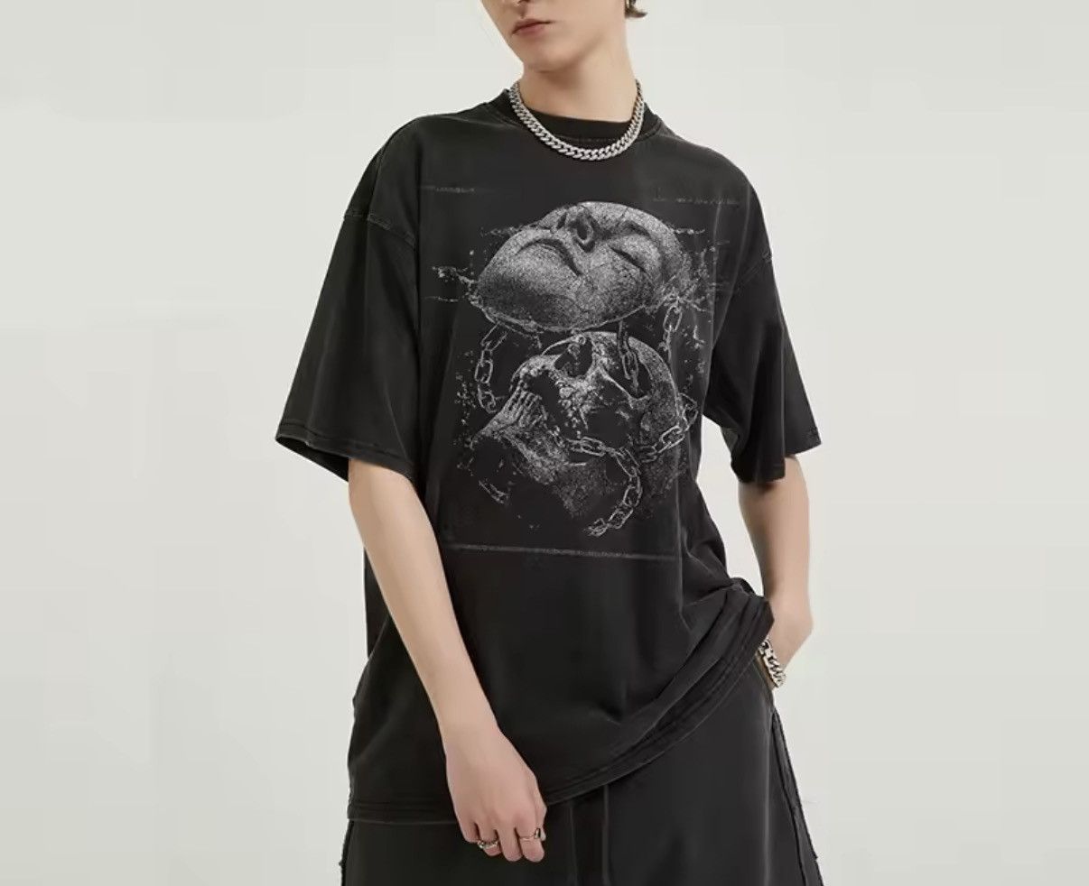 Japanese Brand Gothic Punk Streetwear Graphic T-Shirt Size US M / EU 48-50 / 2 - 3 Thumbnail