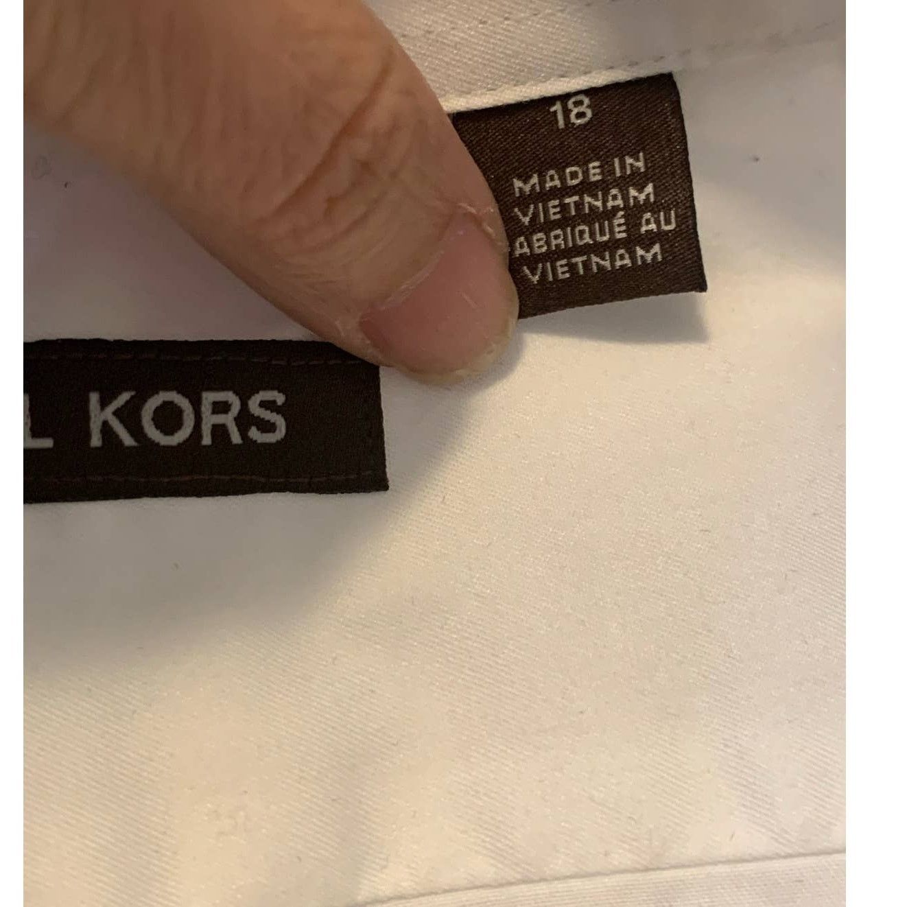 Michael Kors Michael Kors long sleeves dress buttoned up shirt 18 - XXL Size US XXL / EU 58 / 5 - 4 Thumbnail