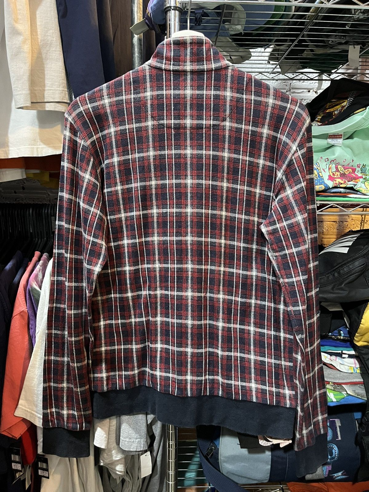 Fred Perry × Vintage Fred Perry Navy Red Plaid Track Top Jacket 90s Size US M / EU 48-50 / 2 - 2 Thumbnail