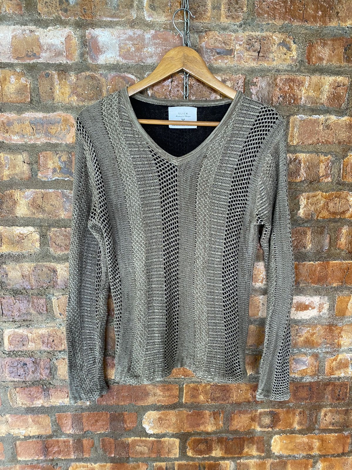 General Research × Japanese Brand × Slick SLICK Japan Mesh spider Web Knit Size US S / EU 44-46 / 1 - 2 Thumbnail