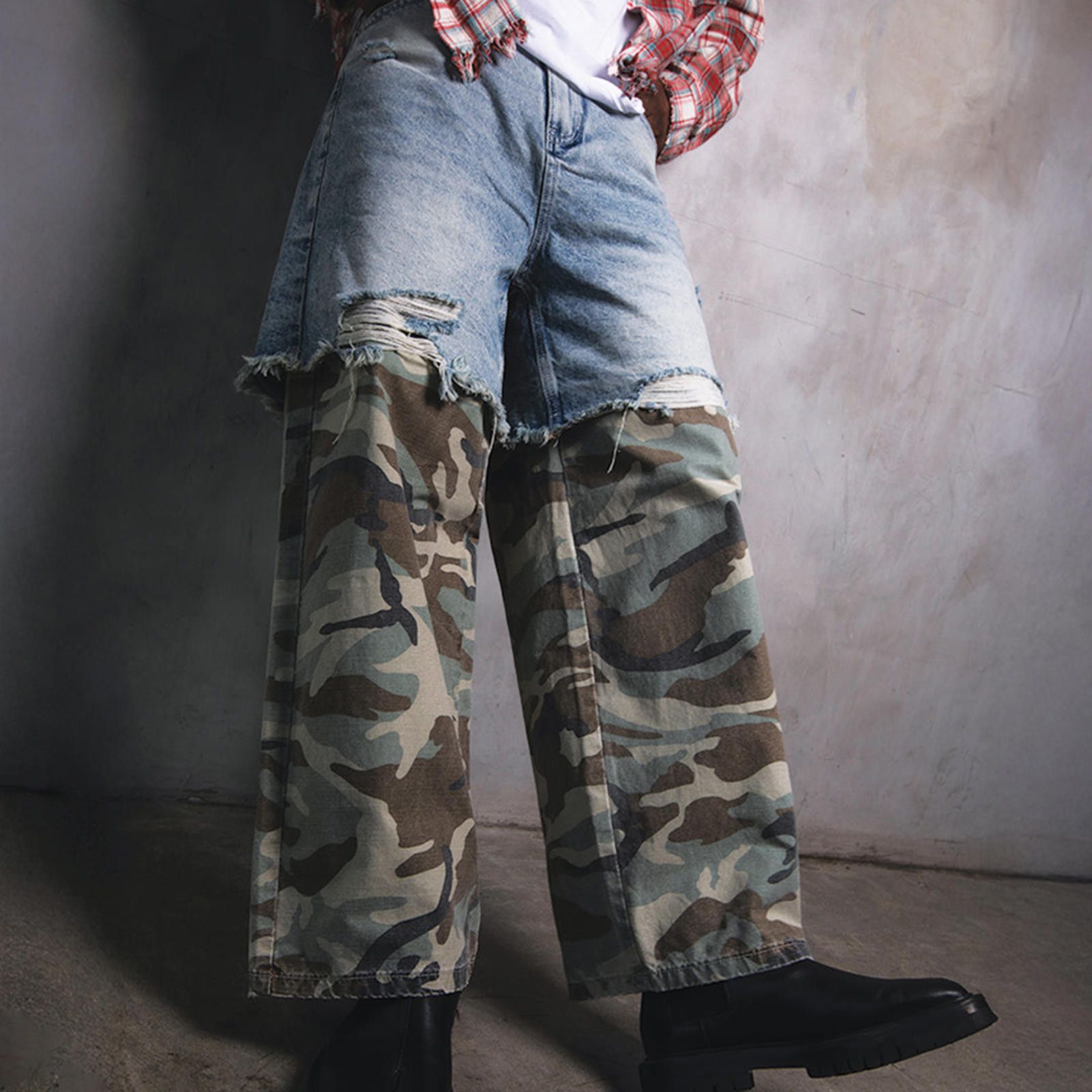 Other Distressed Camouflage Cargo Jeans Size US 32 / EU 48 - 5 Thumbnail