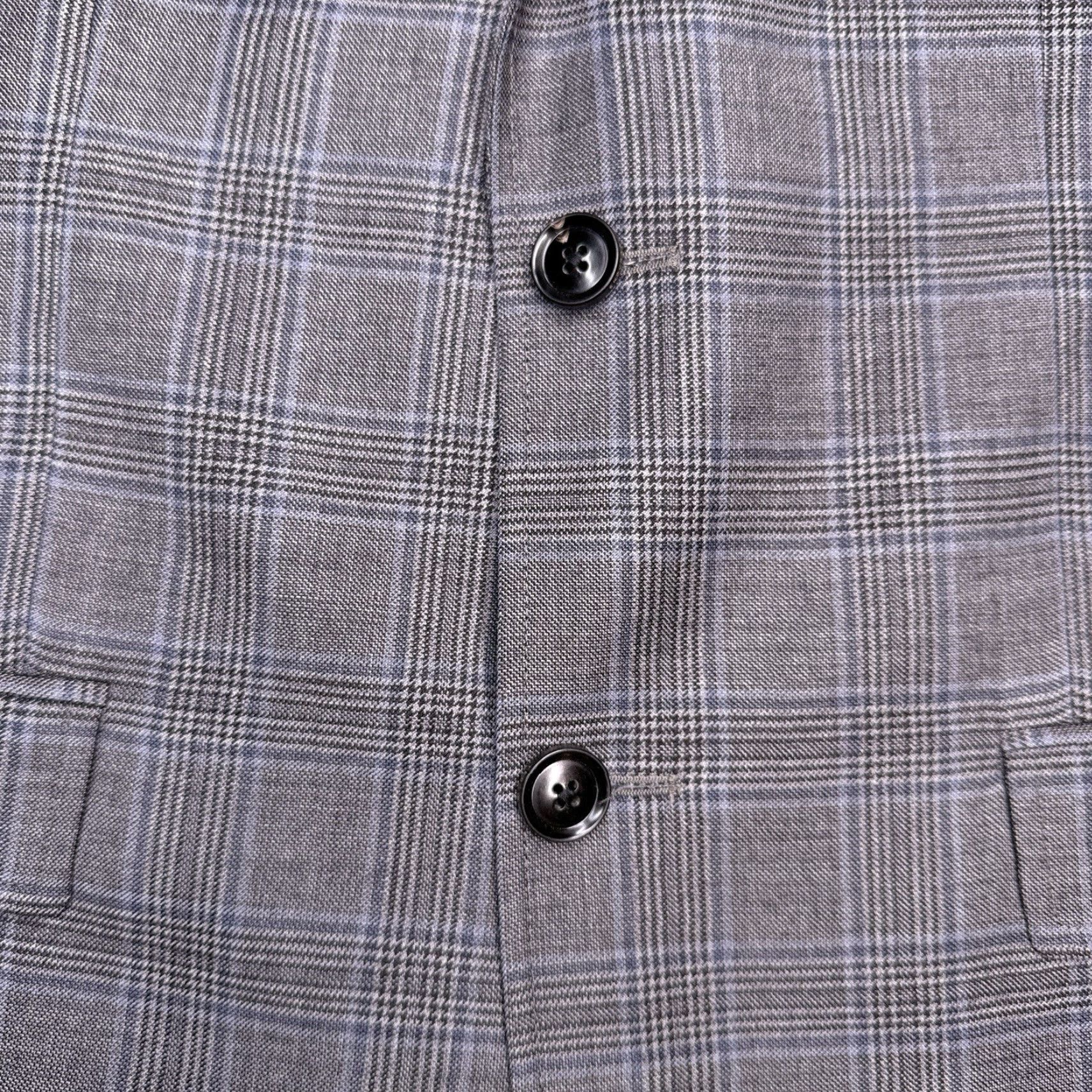 Ted Baker Ted Baker Sport Coat Blazer 42 Long Gray Plaid Wool Men Jacket Coat Formal Wedding Size 42R - 7 Thumbnail