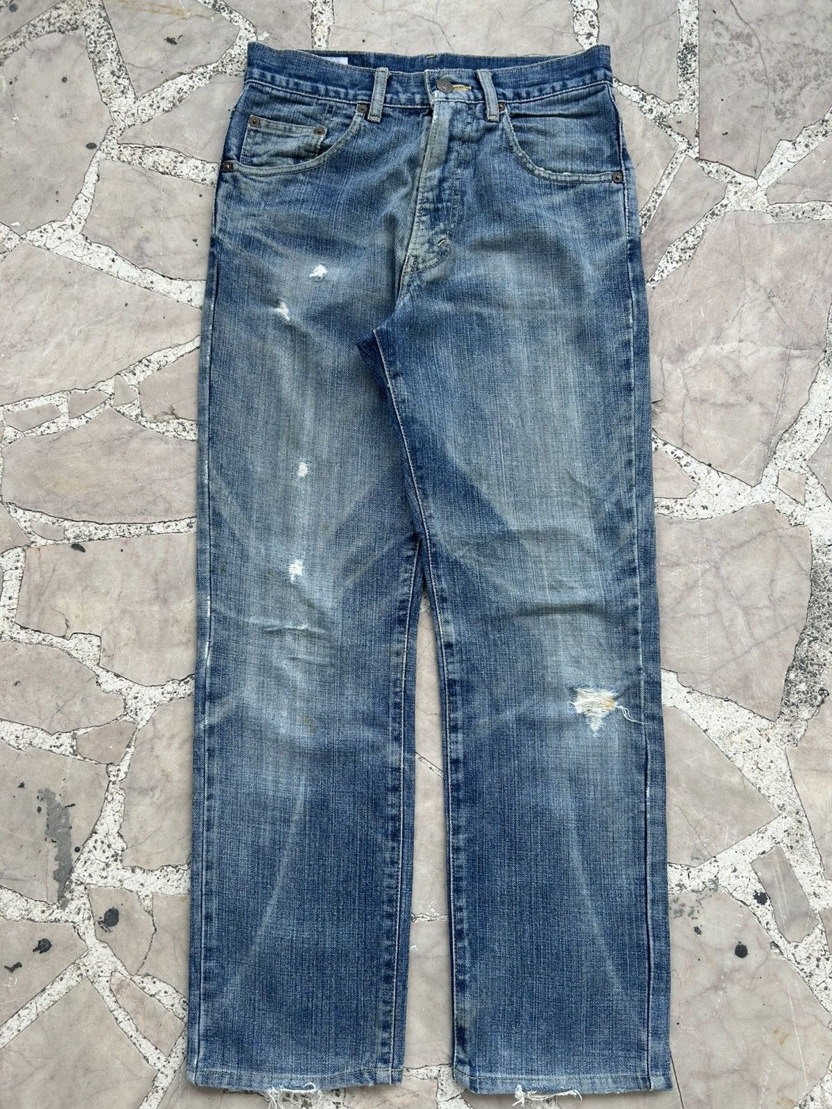 EIGHT-G Eight-G Japan Vintage Blue Denim Size US 33 - 1 Thumbnail