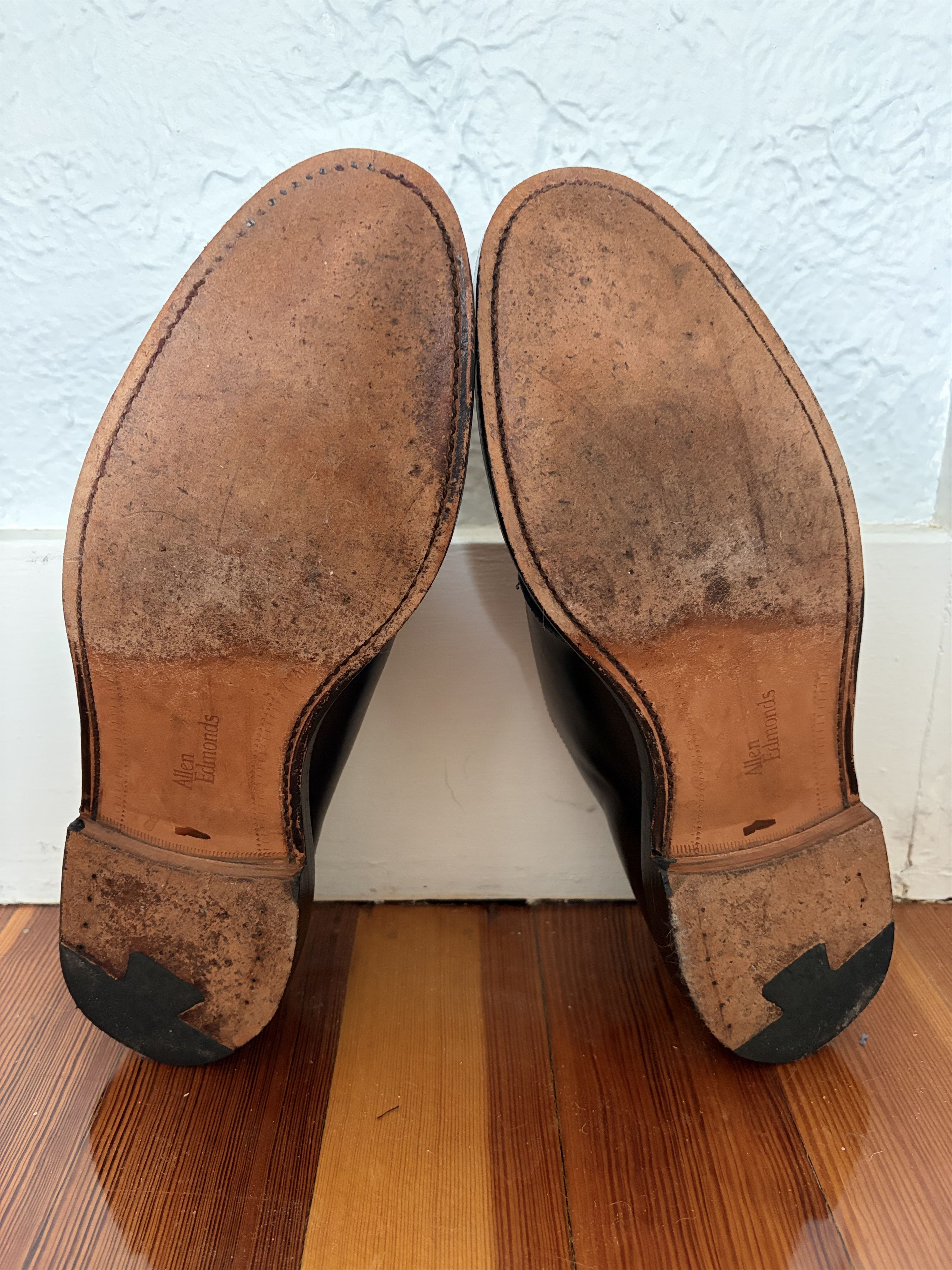 Allen Edmonds Norwich leather single monks, 11 E Size US 11 / EU 44 - 5 Thumbnail
