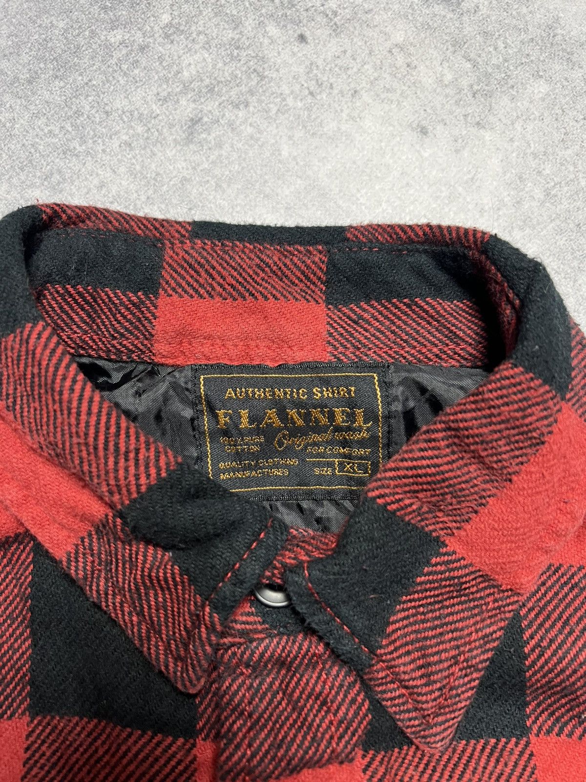 Flannel Vintage Retro Red Paid Cotton Flannel Y2K Button Up Shirt Size US XL / EU 56 / 4 - 4 Thumbnail