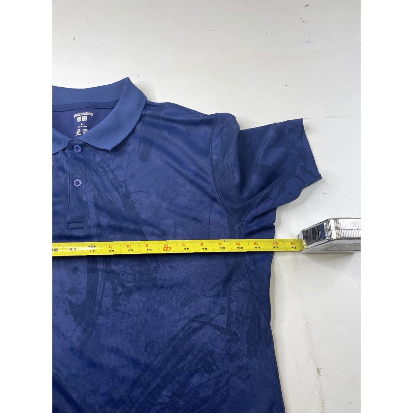 Uniqlo Uniqlo Polo Shirt Mens Size Large Blue Meguru Yamaguchi Abstract Splatter Print Size US L / EU 52-54 / 3 - 5 Thumbnail