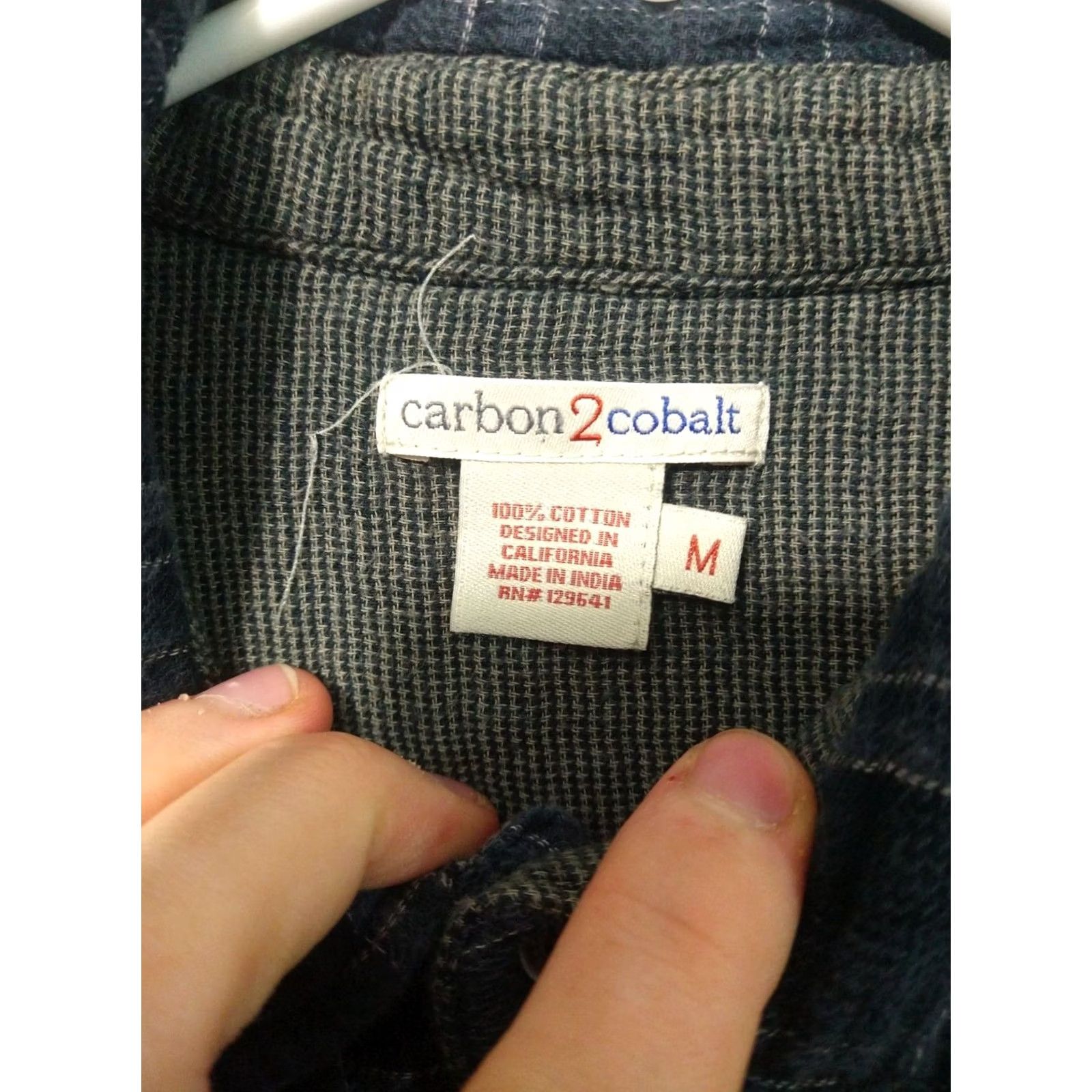 Carbon2Cobalt Carbon 2 Cobalt Shirt Mens Medium Blue Plaid Mondo Flannel Long Sleeve Button Up Size US M / EU 48-50 / 2 - 7 Thumbnail