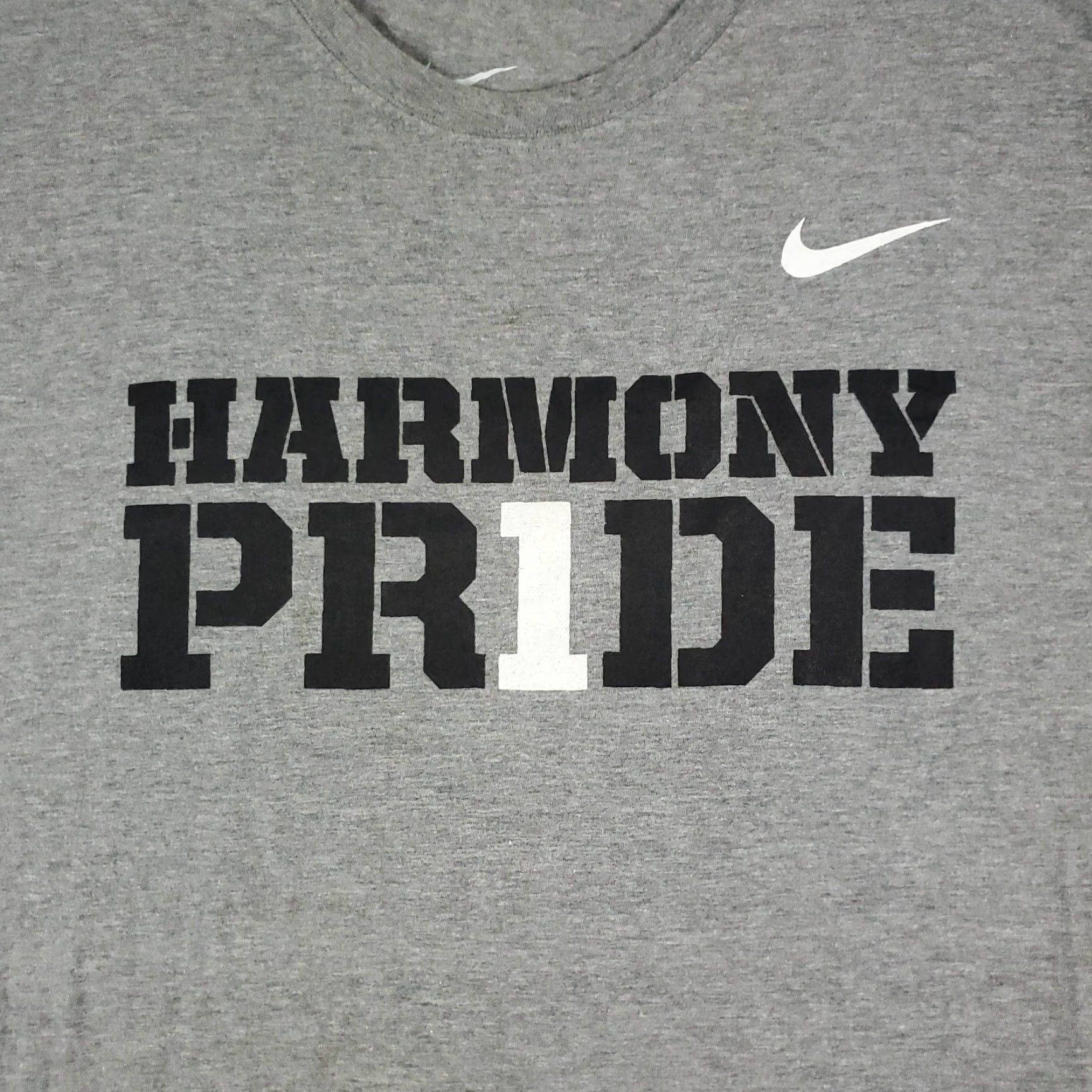 Nike VINTAGE Nike T Shirt Mens 2XL Gray Harmony Pride Swoosh Short Sleeve Adult Size US XXL / EU 58 / 5 - 2 Thumbnail