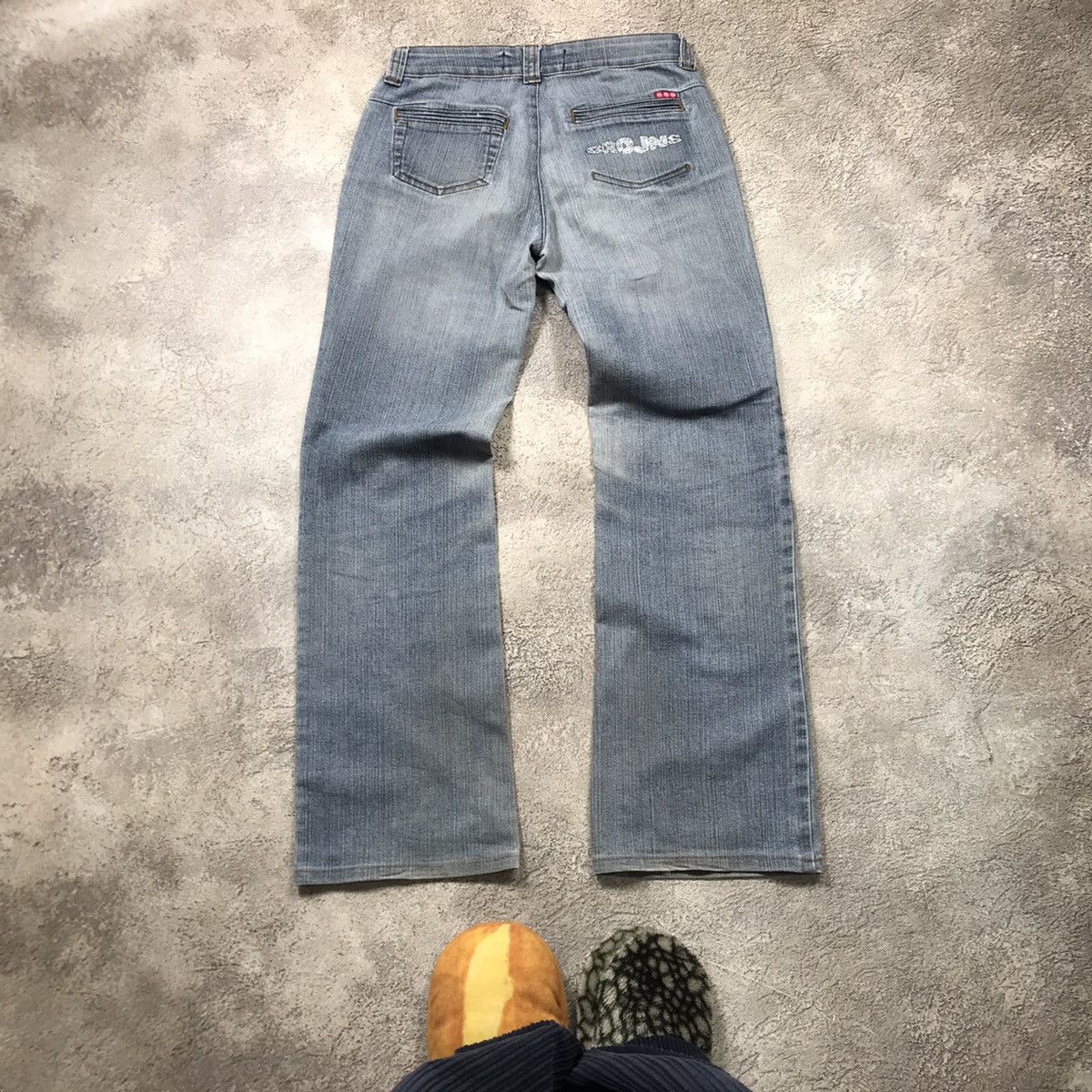 Vintage Vintage Y2K Baggy Distressed Flared Jeans Skate Grunge 28 Size 28" / US 6 / IT 42 - 3 Thumbnail