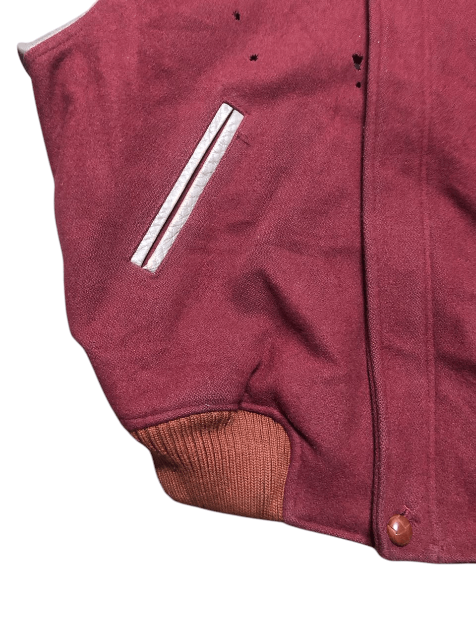 Issey Miyake VINTAGE TETE HOMME KATOH KAZUTAKA VARSITY JACKET DISTRESSED Size US L / EU 52-54 / 3 - 13 Thumbnail