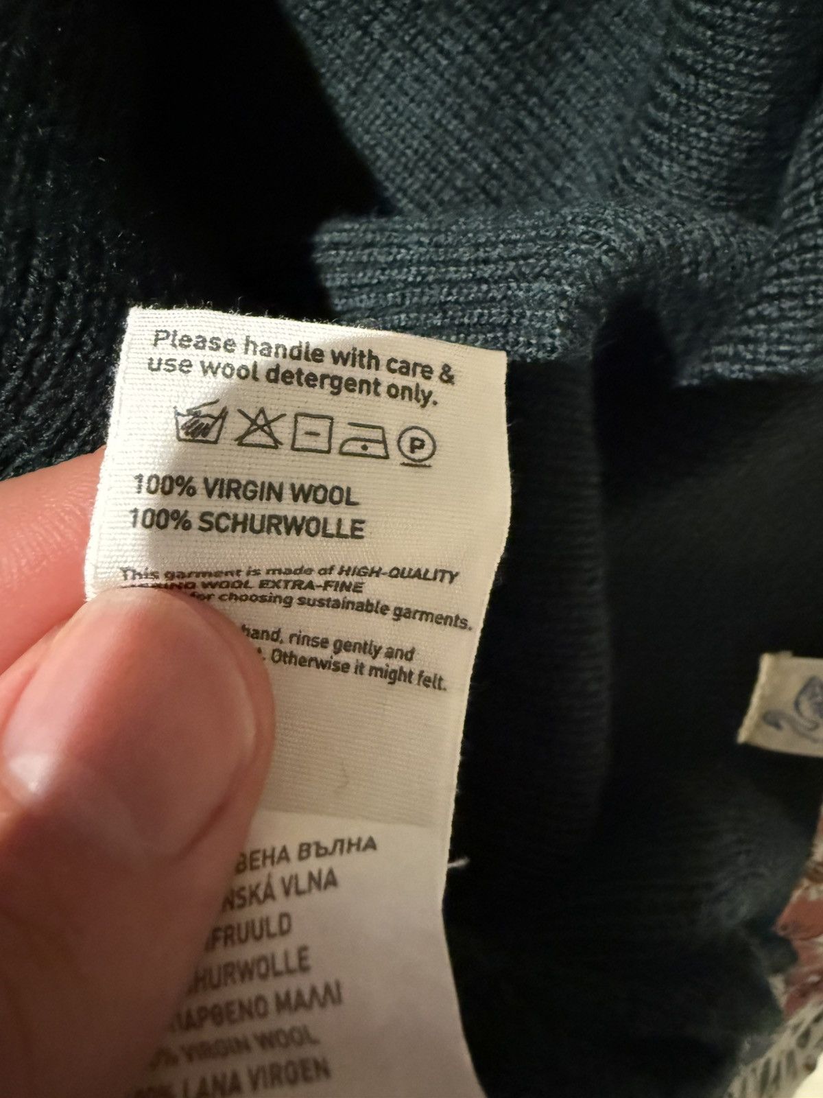 Merz B. Schwanen Dark green wool sweater Size US XL / EU 56 / 4 - 2 Thumbnail