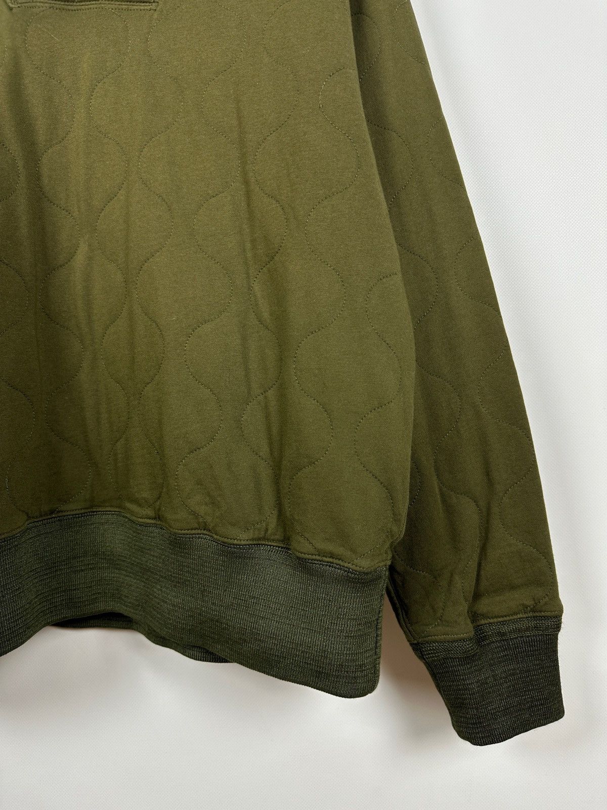 RRL Ralph Lauren RRL Ralph Lauren Khaki Quilted Shawl Collar Sweatshirt Size US XL / EU 56 / 4 - 11 Thumbnail