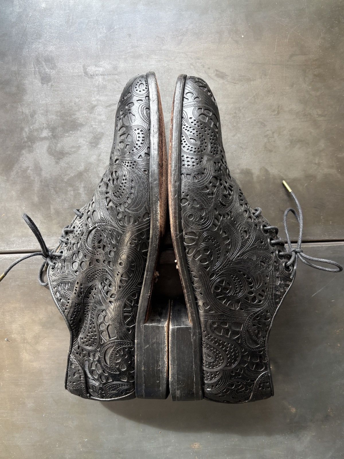 Duckie Brown × Florsheim Florsheim by Duckie Brown Tooled Leather Dress Shoes Oxfords Size US 9.5 / EU 42-43 - 17 Thumbnail
