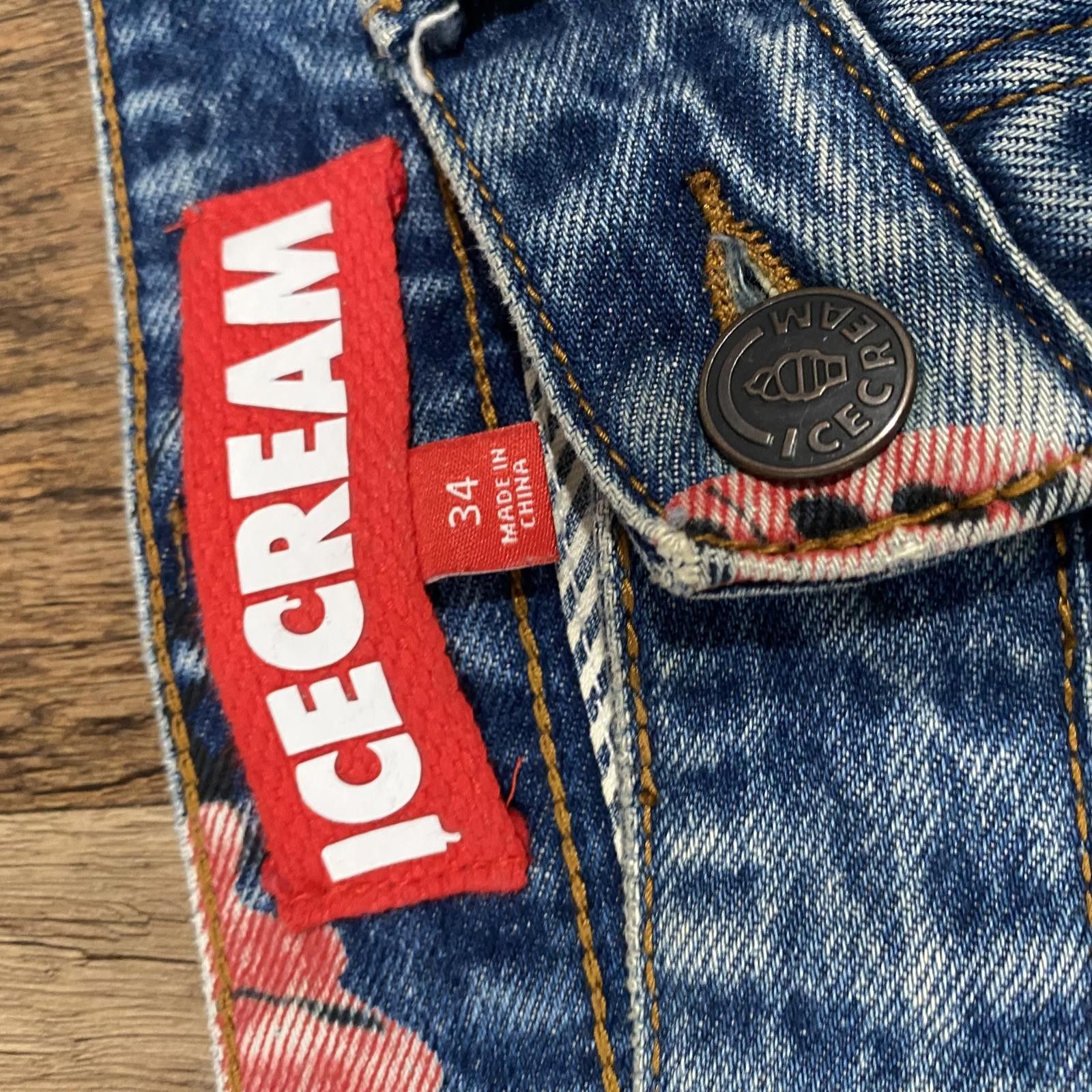 Billionaire Boys Club × Icecream ICE CREAM Dice Print Straight Jeans Size US 34 / EU 50 - 3 Thumbnail