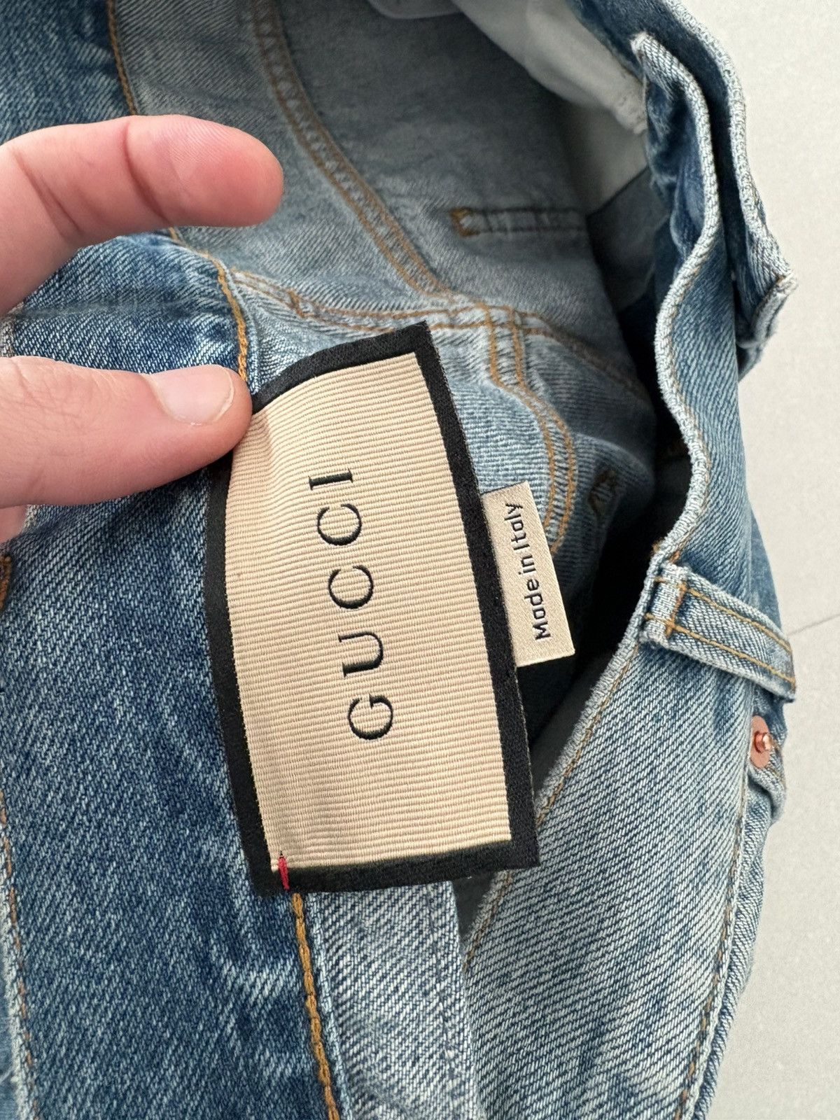 Gucci Gucci horsebit straight denim pants Size US 30 / EU 46 - 6 Thumbnail