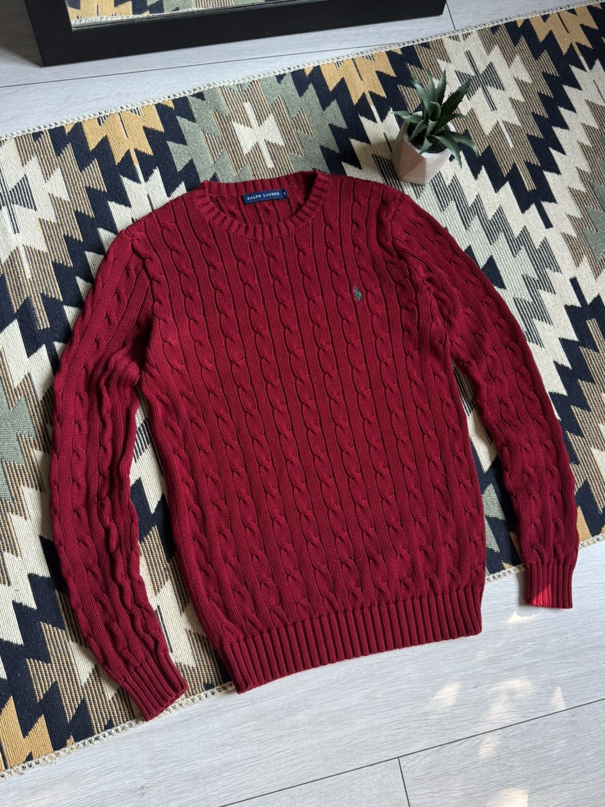 Polo Ralph Lauren Vintage Polo Ralph Lauren Cable Knitted Sweater Size S / US 4 / IT 40 - 2 Thumbnail