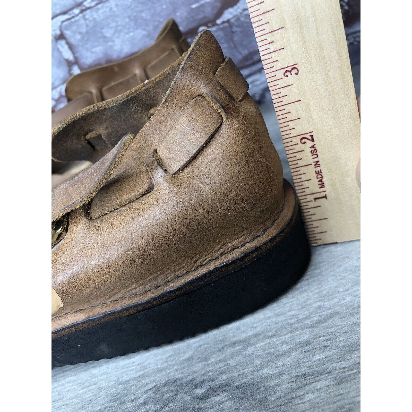 Other Aurora Shoe Co. Brown Leather Closed Toe Mary Jane Shoes Wom Size US 11 / IT 41 - 7 Thumbnail