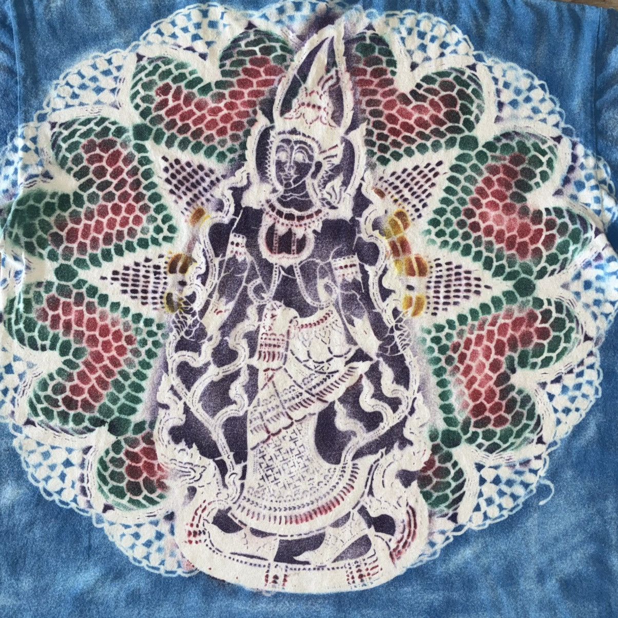 Gildan vintage tie dye Buddha fractal aop tee shirt Size US XL / EU 56 / 4 - 2 Thumbnail