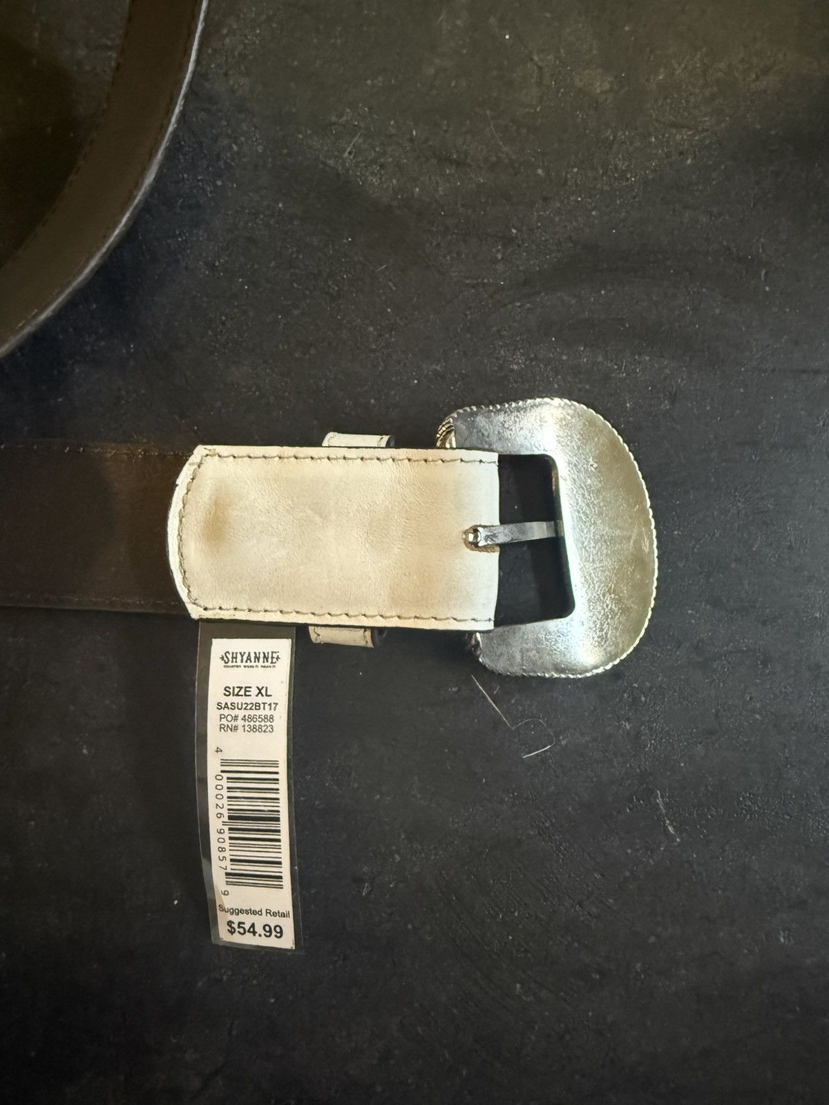 Other Shyanne White & Silver Concho Rhinestone belt Size 46 - 3 Thumbnail