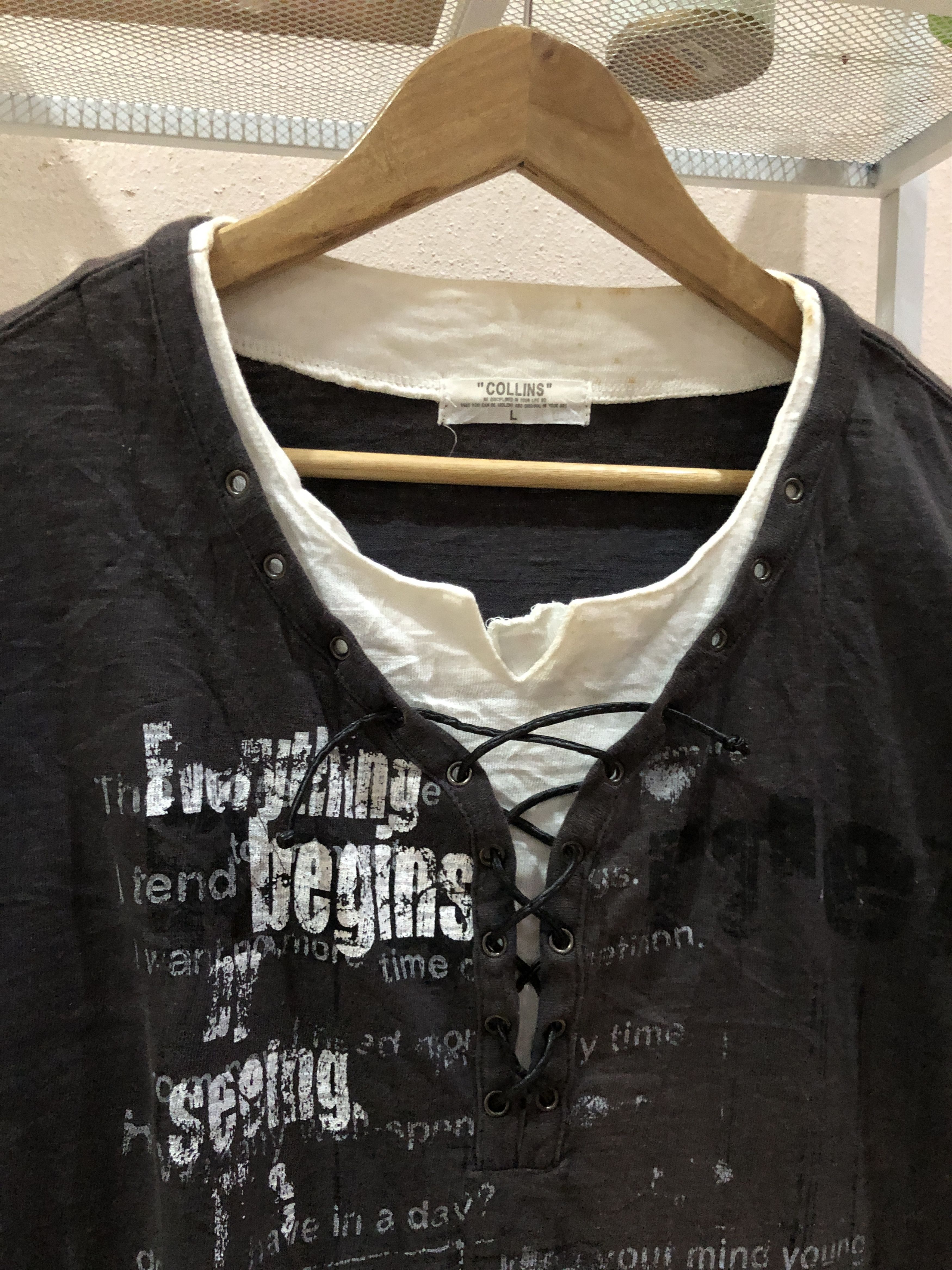 If Six Was Nine y2k Poem Beaumont Carr Punk Goth Grunge Style Shirts Size US L / EU 52-54 / 3 - 3 Thumbnail