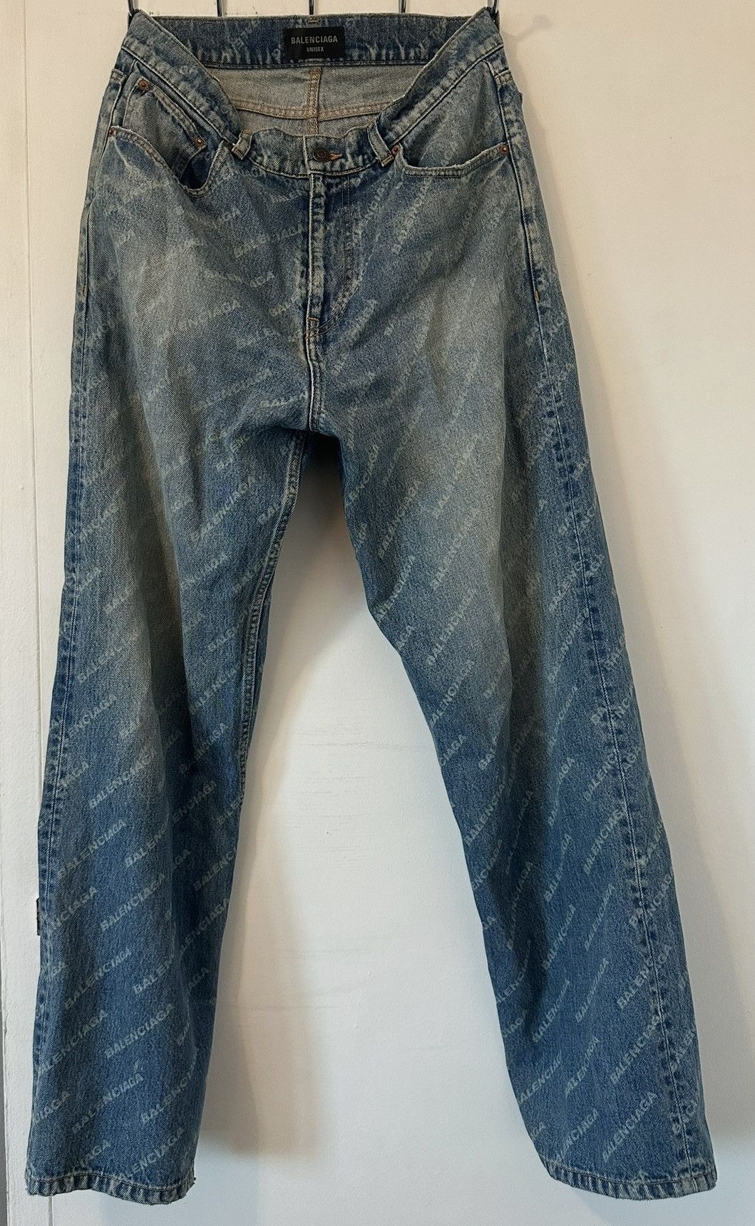 Balenciaga Balenciaga All Over Logo Jeans Size Small Size US 30 / EU 46 - 1 Thumbnail