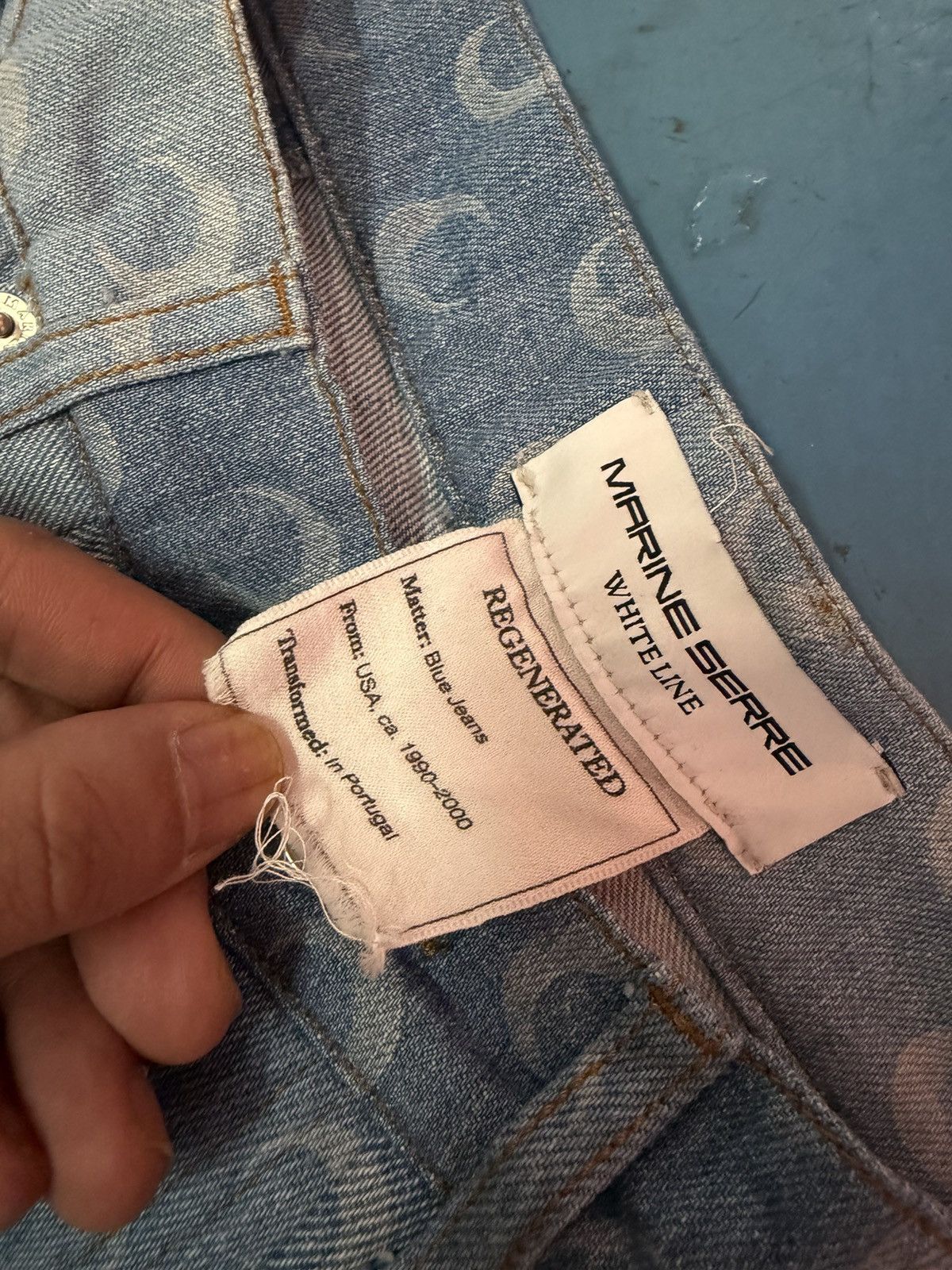 Marine Serre MARINE SERRE LIGHT DENIM JEANS Size US 32 / EU 48 - 4 Thumbnail