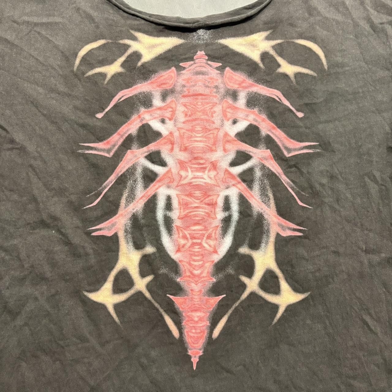 Vintage Crazy Vintage Y2K/2000s Cyber Airbrush Vitriol Y2K Cut Collar Graphic Tee! Size US L / EU 52-54 / 3 - 2 Thumbnail