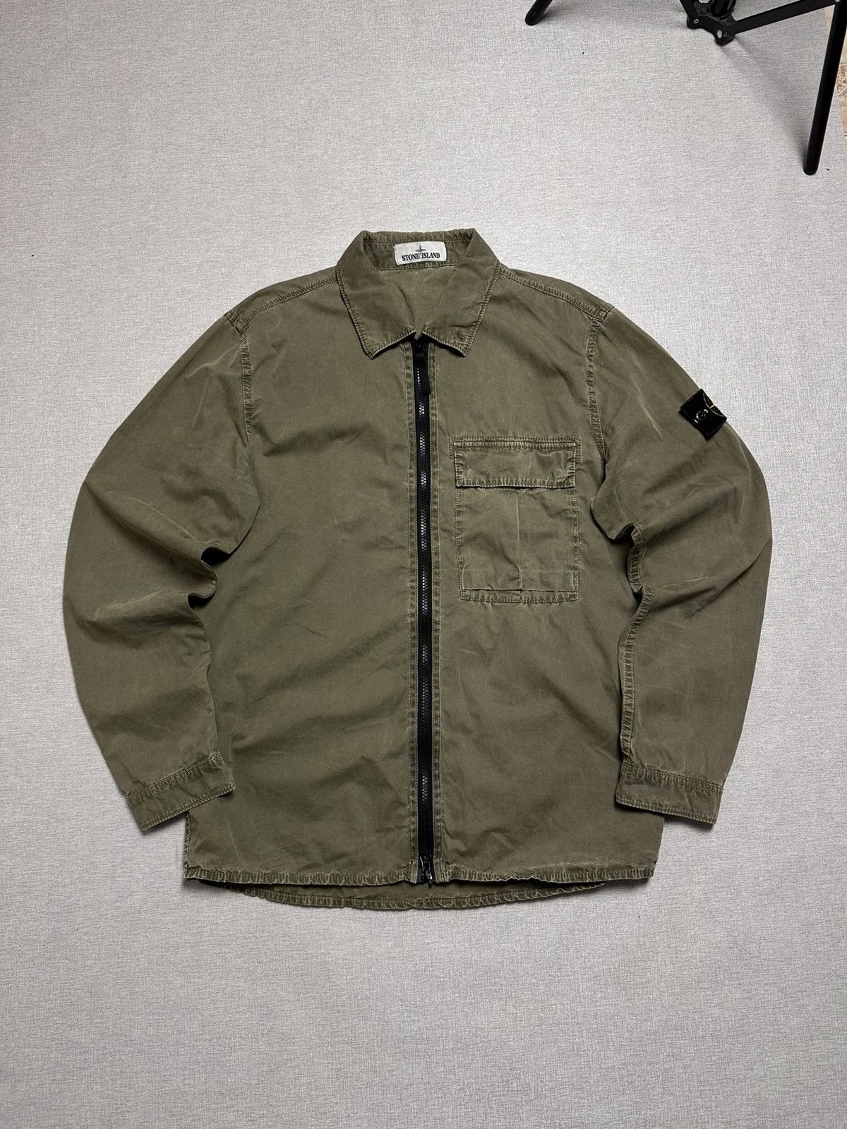 Massimo Osti Stone Island Garment Dyed Zip Overshirt Size US M / EU 48-50 / 2 - 1 Thumbnail