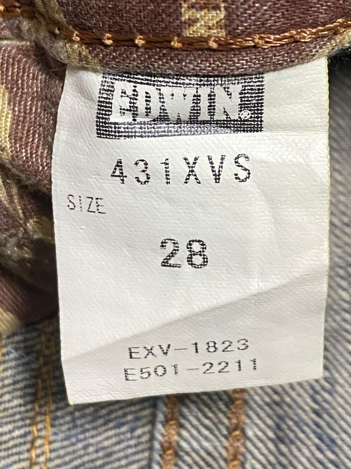 Japanese Brand Vintage Edwin 431 XVS Blue Wash Distressed Flare Jeans Size US 31 - 22 Thumbnail
