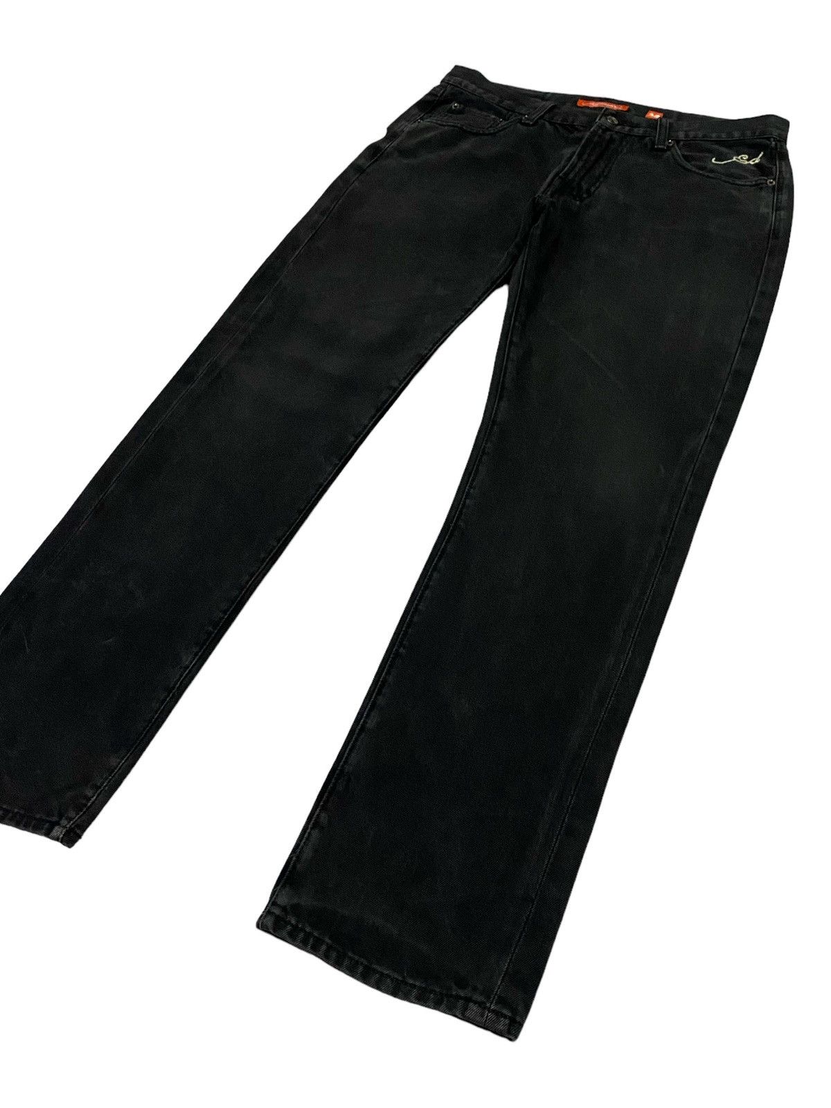 Christian Audigier × Ed Hardy Ed Hardy By Christian Audigier 2010 Embroidered Denim Pants Size US 32 / EU 48 - 23 Thumbnail
