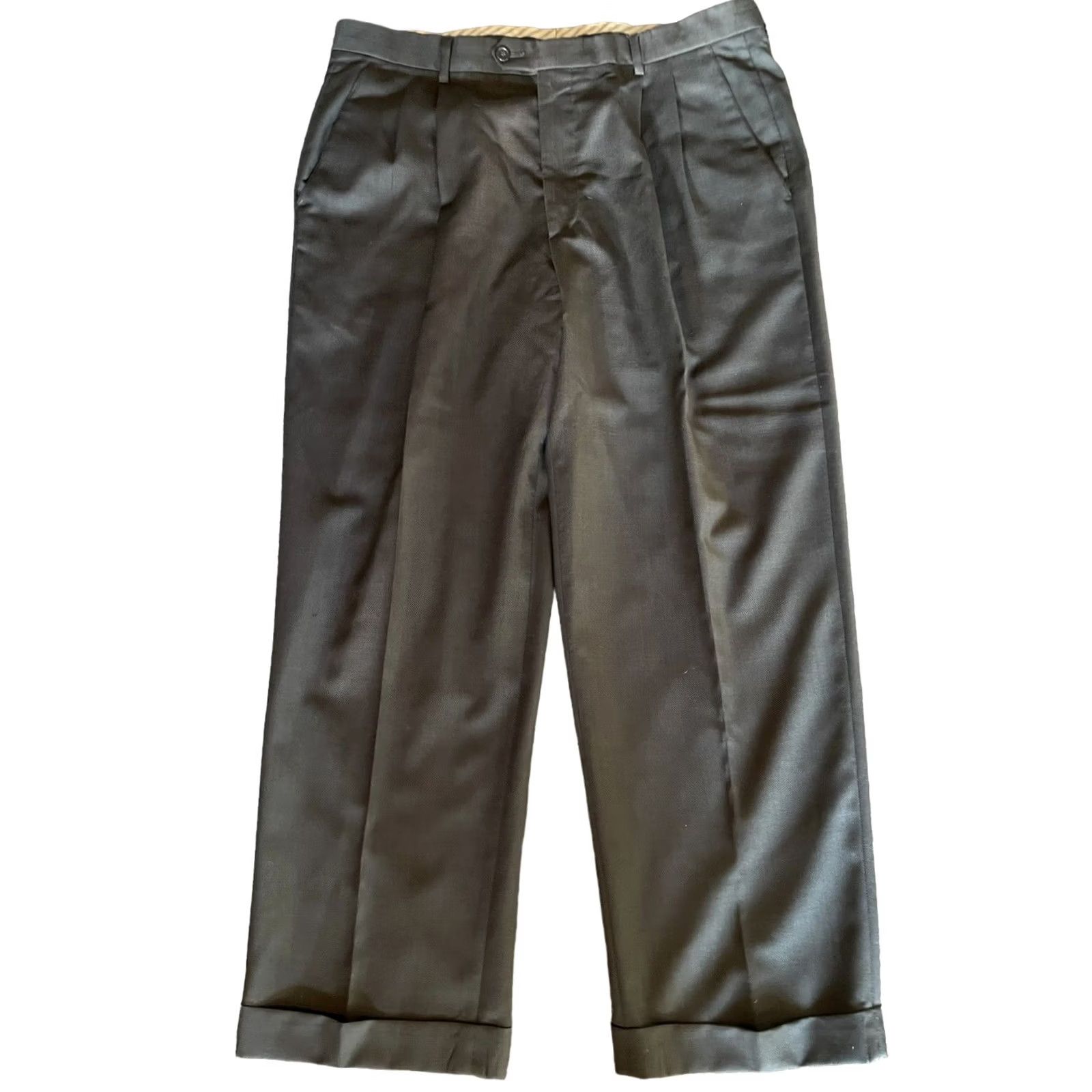 Vintage VINTAGE Zignone Wool Pants Slacks Brown Made In Italy Sz US 36 Italy 54 Drop 6 Denim? No, Pants. Size US 38 / EU 54 - 2 Thumbnail