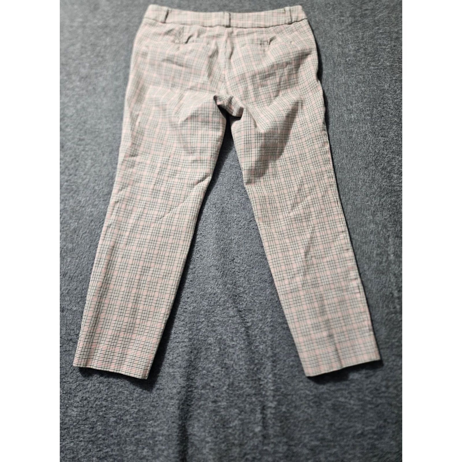 Banana Republic VINTAGE Banana Republic Sloan Pants 8 Mid Rise Gingham Check Stretch Workwear Casual Womens Size 30" / US 8 / IT 44 - 6 Thumbnail