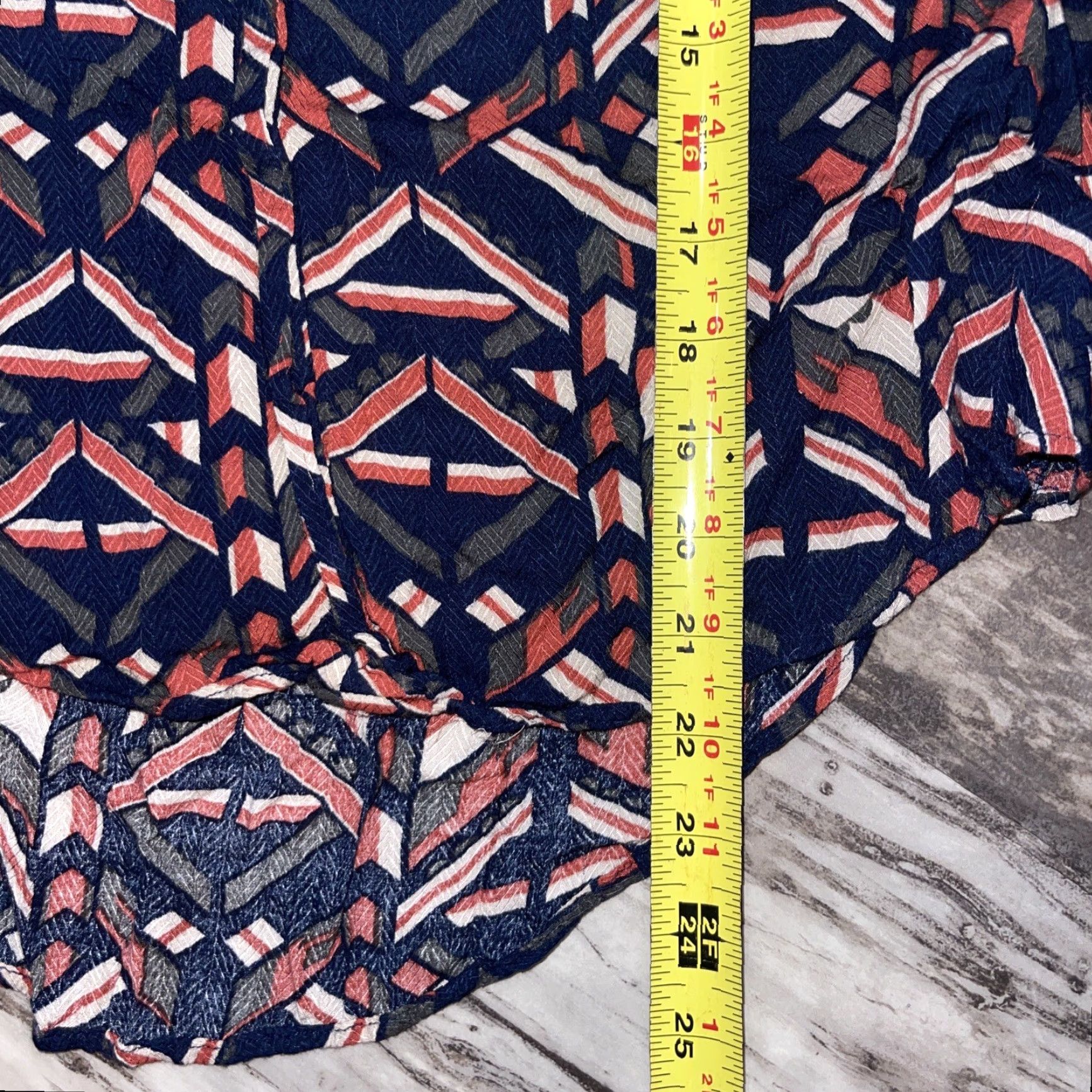 Vintage Papermoon Shirt Womens XL Petite Dark Blue Lightweight See Meas Roll Tab Sleeve Long Sleeve Blouse Petite Womens Shirt Size XL / US 12-14 / IT 48-50 - 6 Thumbnail