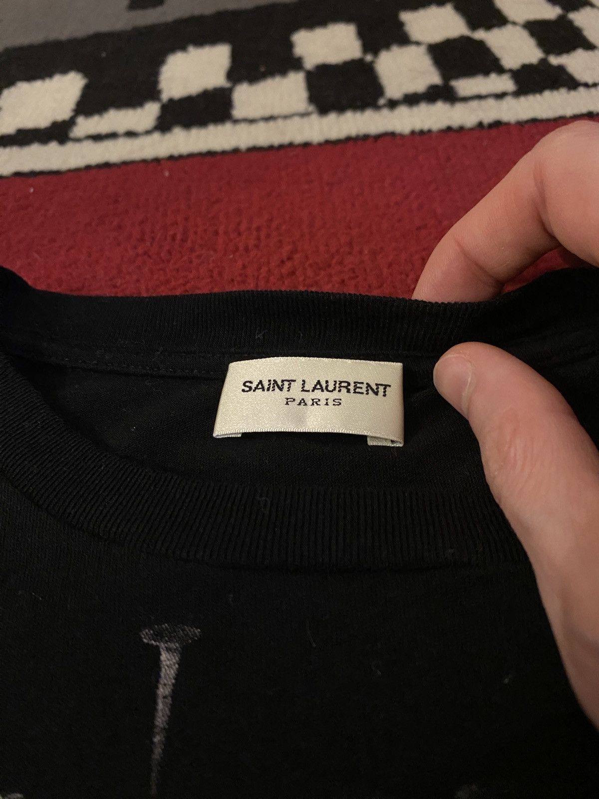 Saint Laurent Paris Saint laurent nail black tee Size US S / EU 44-46 / 1 - 3 Thumbnail